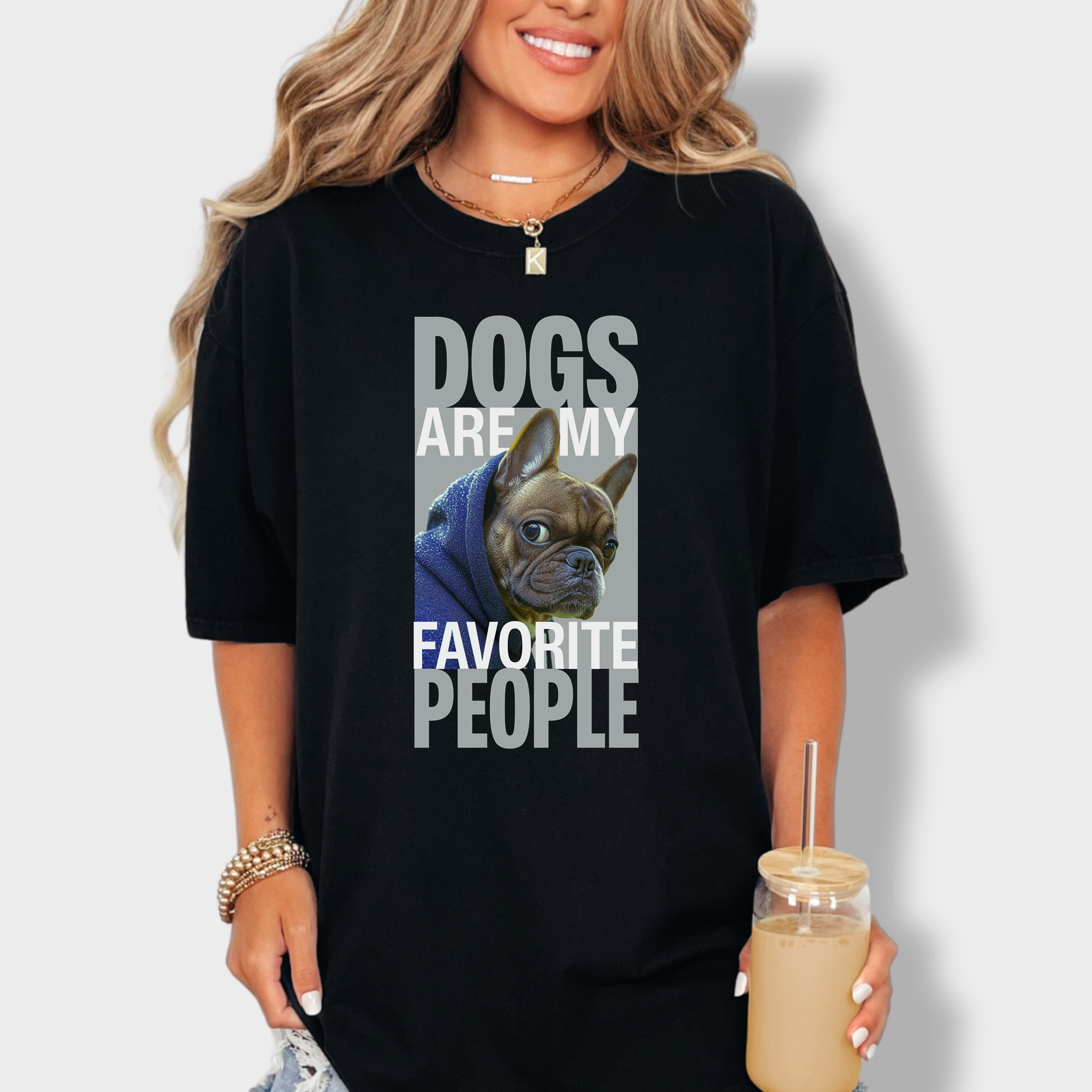 Modern Dogs Are My Favorite People Dog Graphic Comfort Colors T-Shirt in Black-Fetch N Found