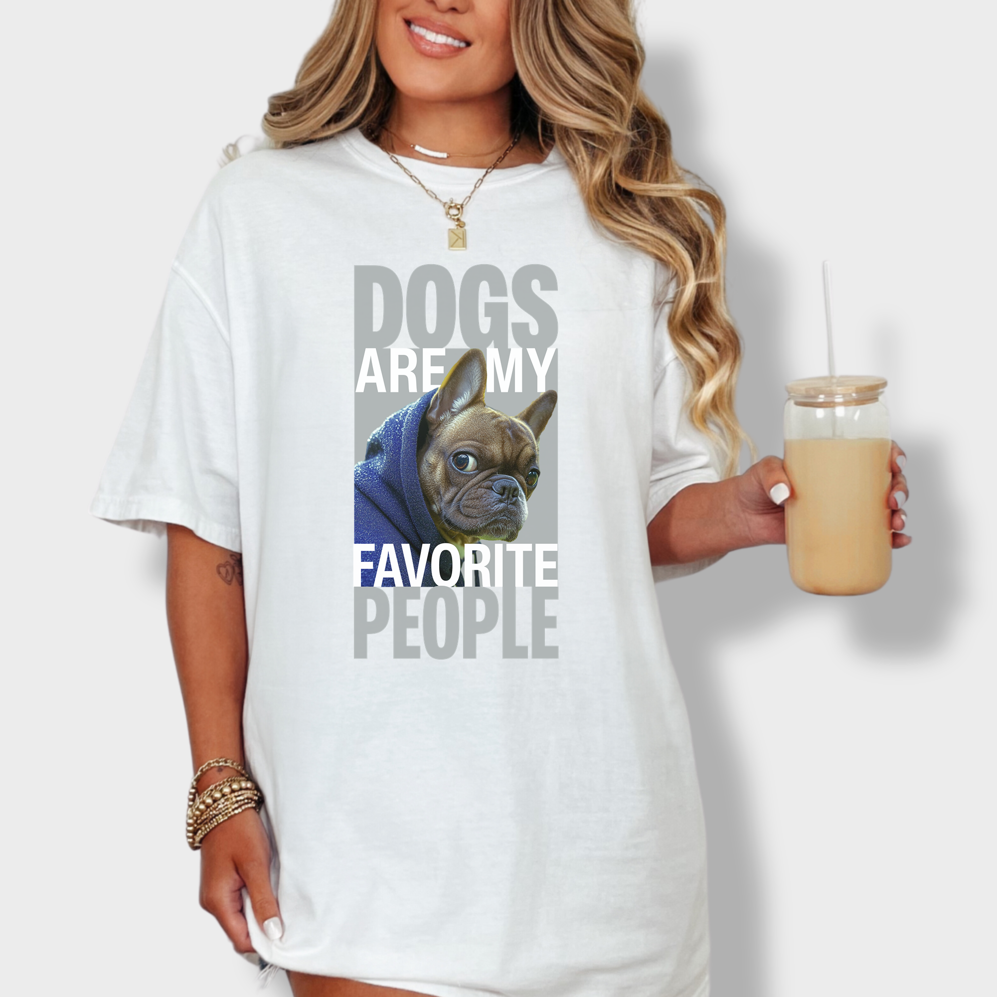 Modern Dogs Are My Favorite People Dog Graphic Comfort Colors T-Shirt in White-Fetch N Found