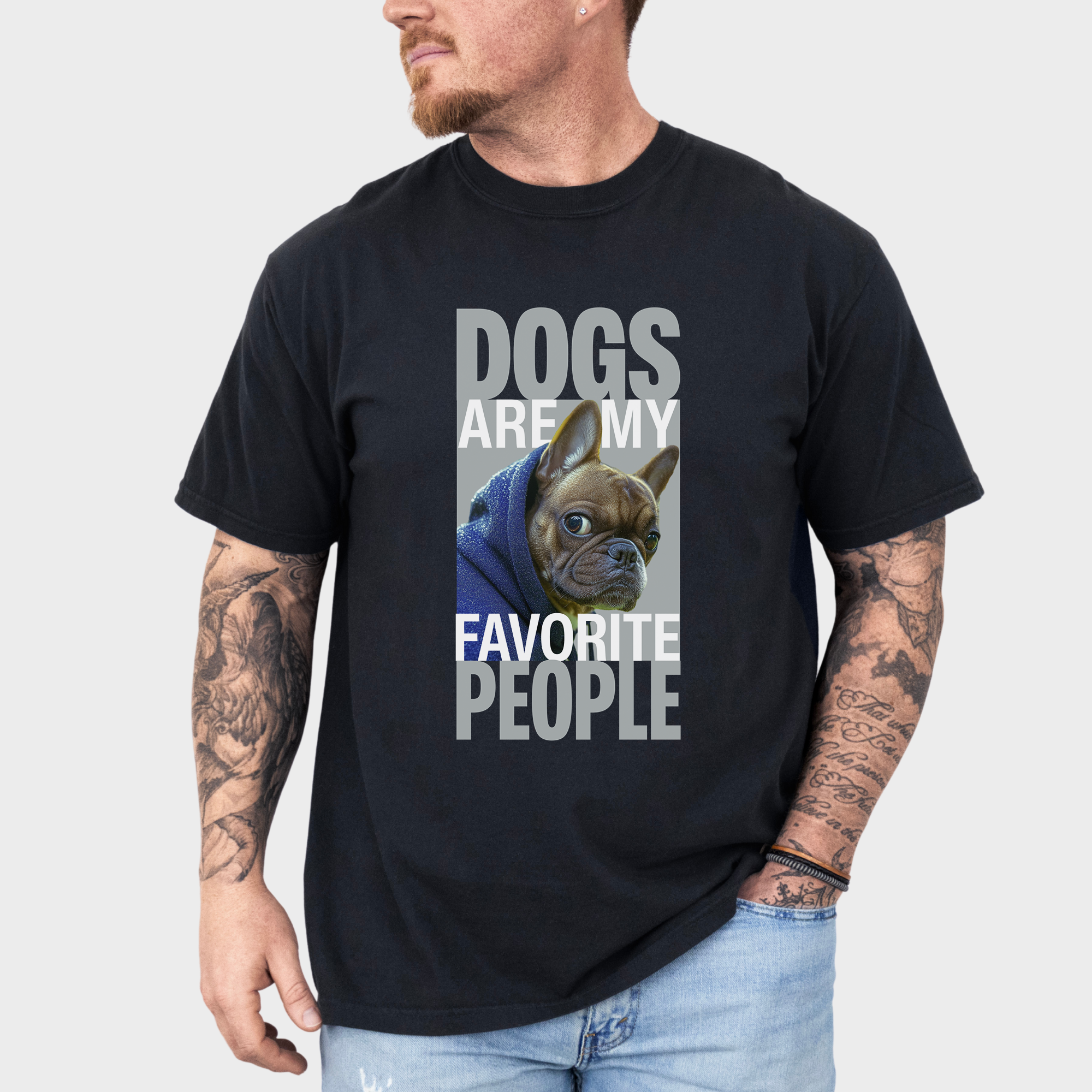 Modern Dogs Are My Favorite People Dog Graphic Comfort Colors T-Shirt in Black-Fetch N Found