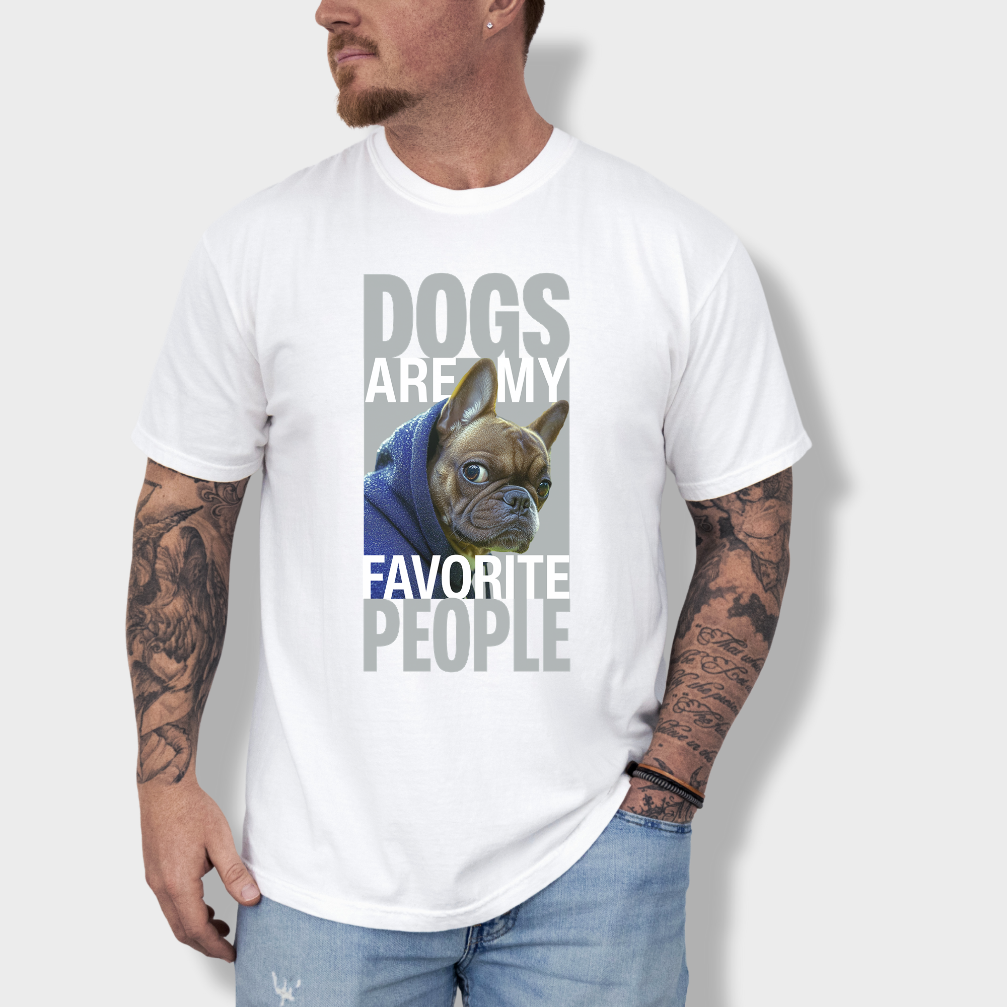 Modern Dogs Are My Favorite People Dog Graphic Comfort Colors T-Shirt in White-Fetch N Found