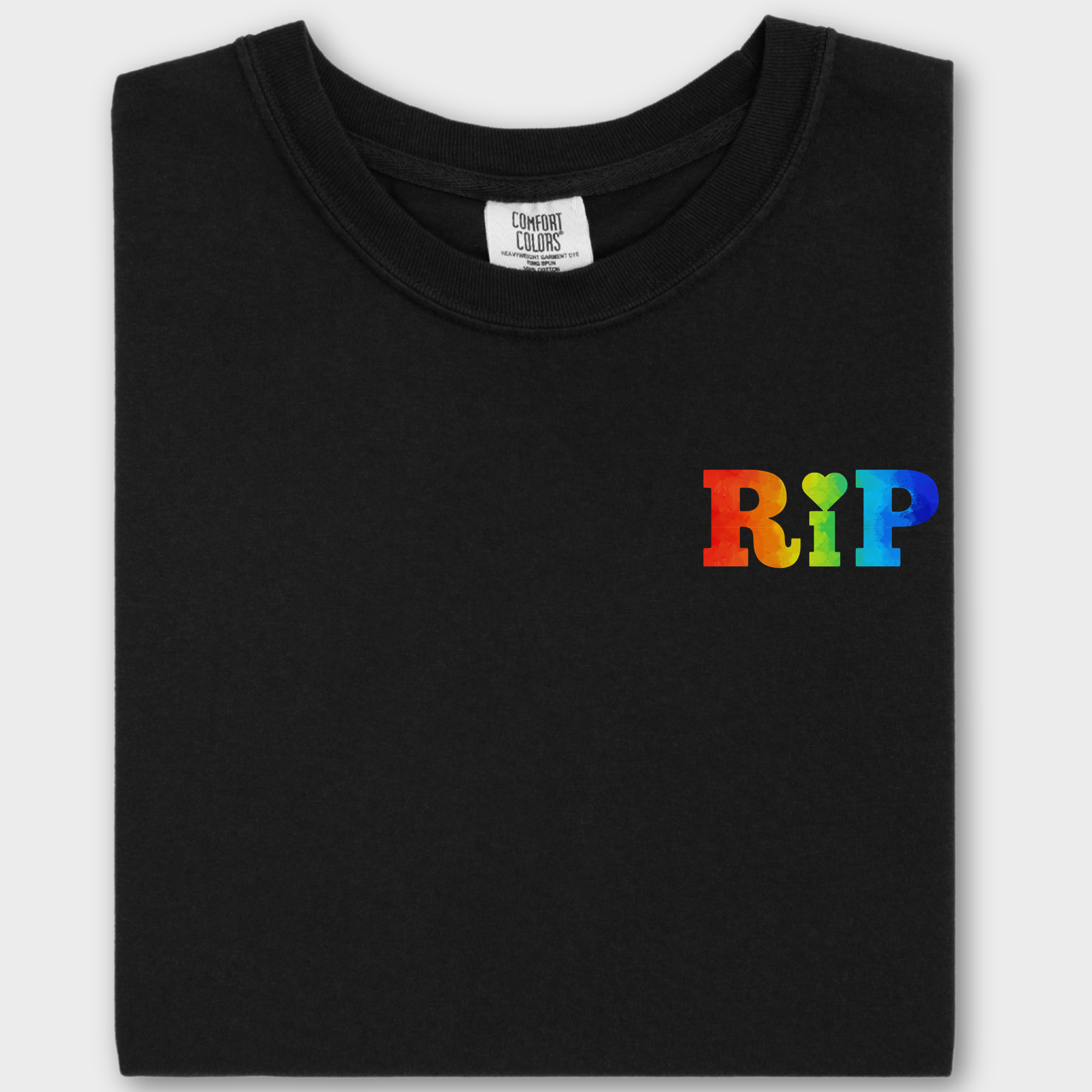 Personalized Artistic Premium Memorial RIP Dog Graphic Comfort Colors T-Shirt in Black-Fetch N Found