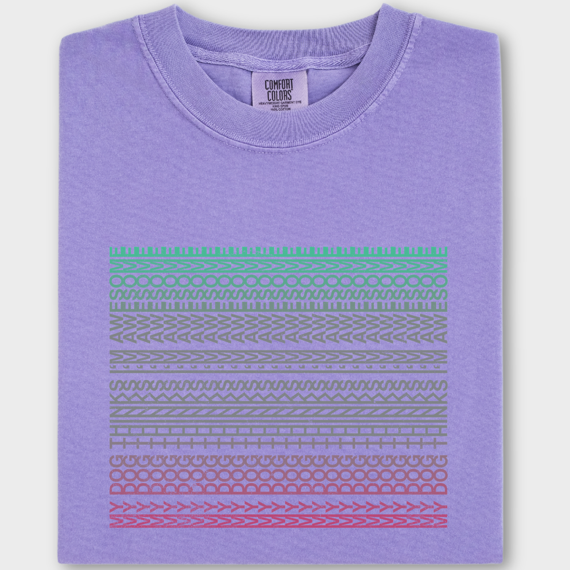 Pixelated My Dog Thinks Im Awesome Secret Message Dog Text Comfort Colors T-Shirt in Violet-T-Shirt-Violet-Fetch N Found