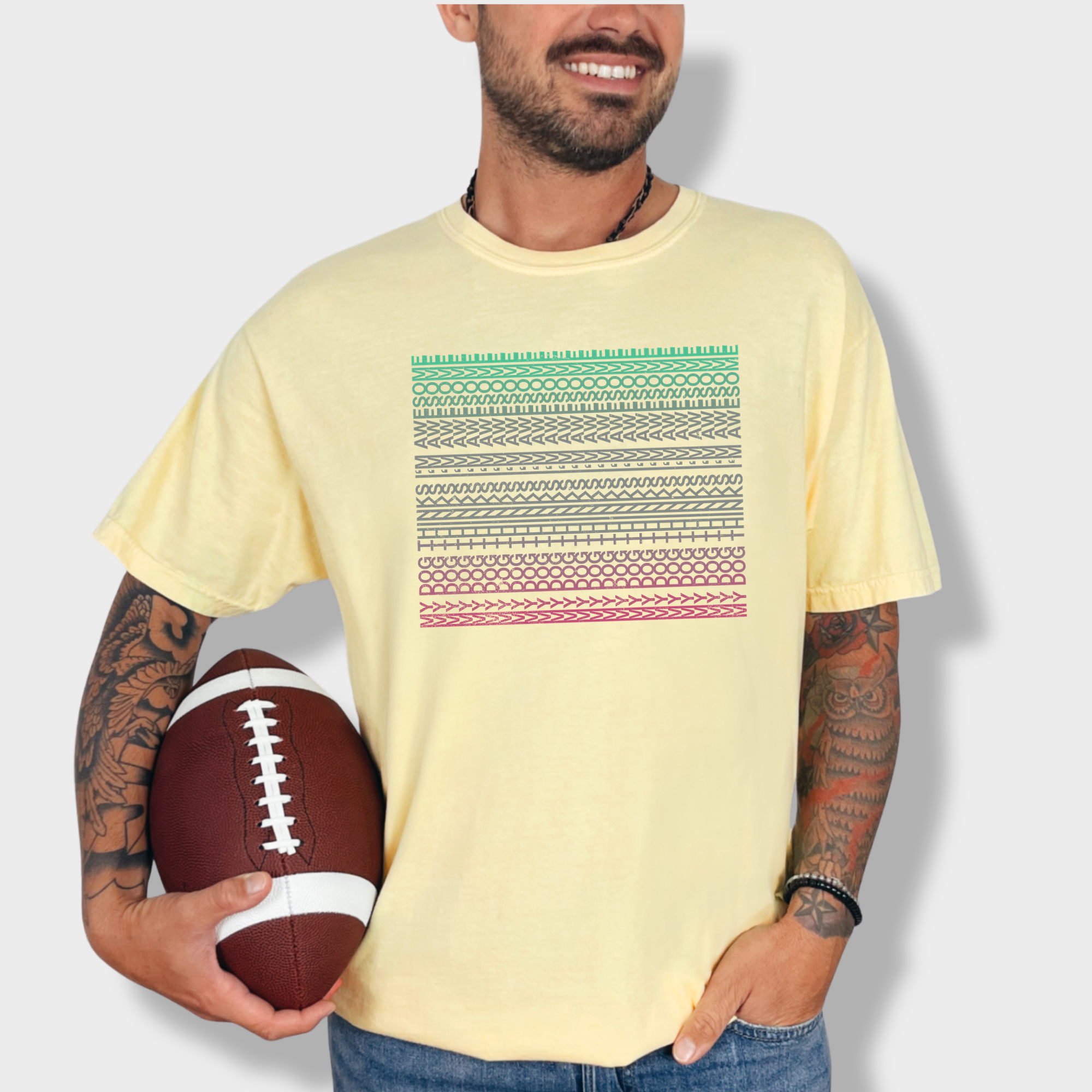 Pixelated My Dog Thinks Im Awesome Secret Message Dog Text Comfort Colors T-Shirt in Butter-T-Shirt-Butter-Fetch N Found