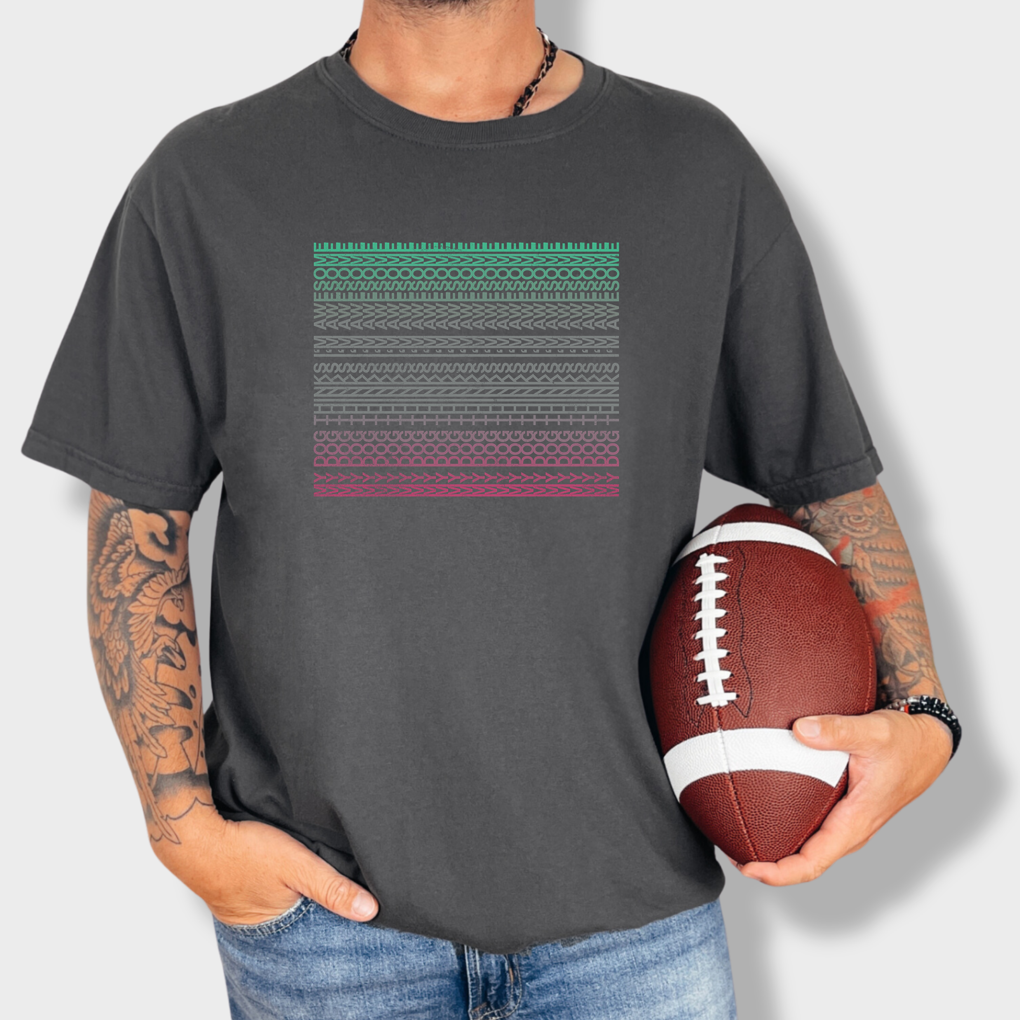 Pixelated My Dog Thinks Im Awesome Secret Message Dog Text Comfort Colors T-Shirt in Graphite-T-Shirt-Graphite-Fetch N Found