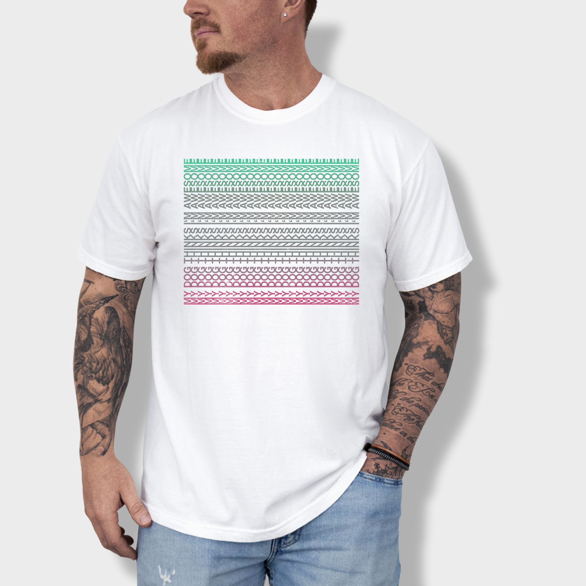 Pixelated My Dog Thinks Im Awesome Secret Message Dog Text Comfort Colors T-Shirt in White-T-Shirt-White-Fetch N Found