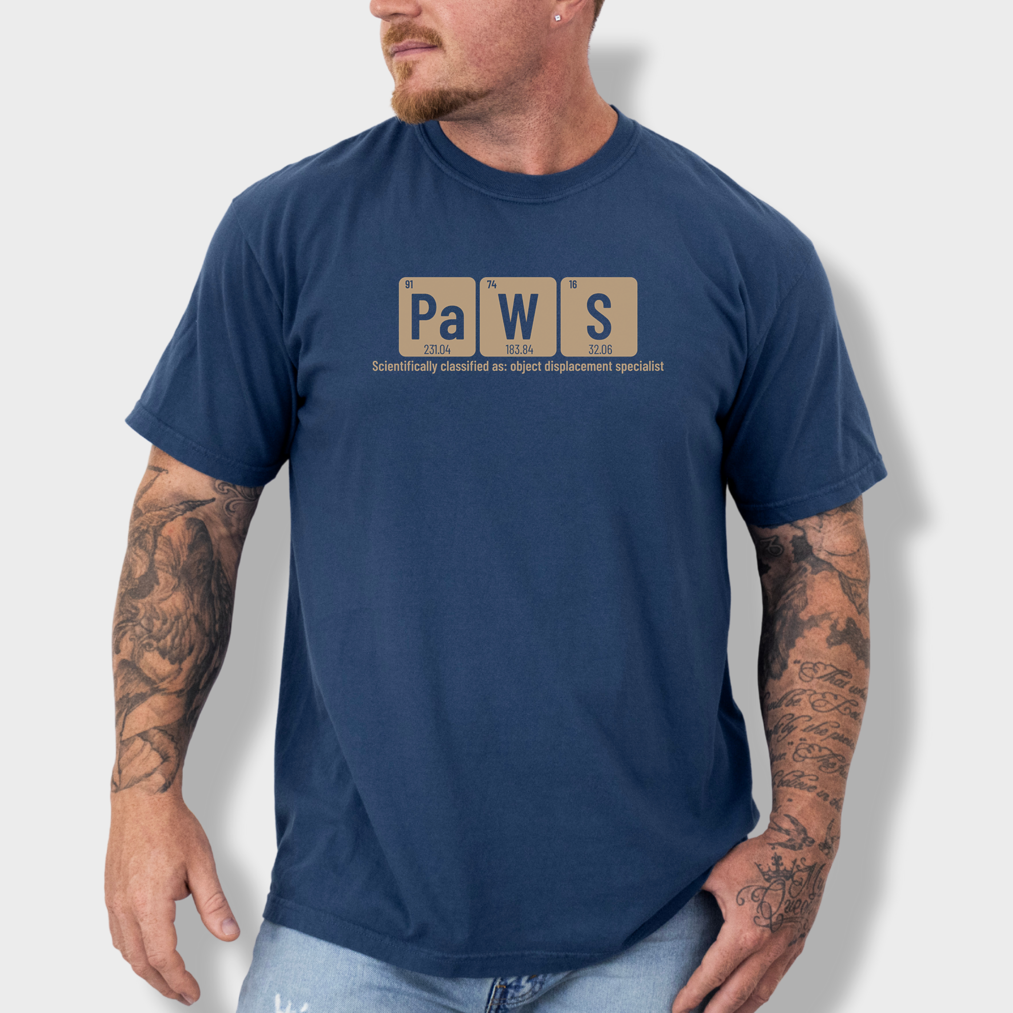 Retro Paws Cat Graphic Comfort Colors T-Shirt in Midnight-Fetch N Found