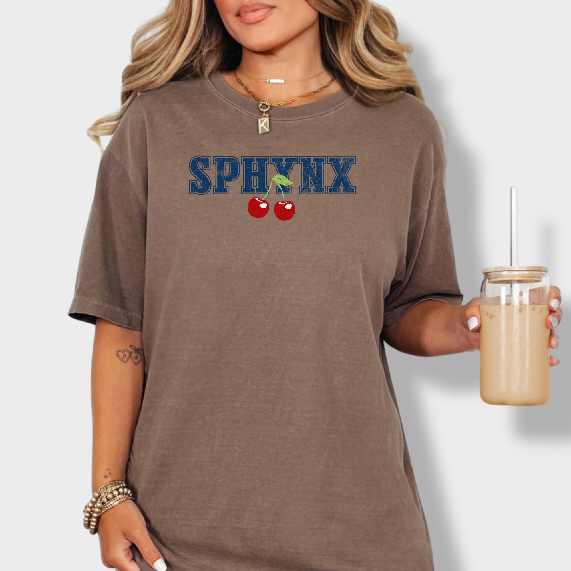 Western Sphynx Cherry Cat Cherry Comfort Colors T-Shirt in Espresso-Fetch N Found
