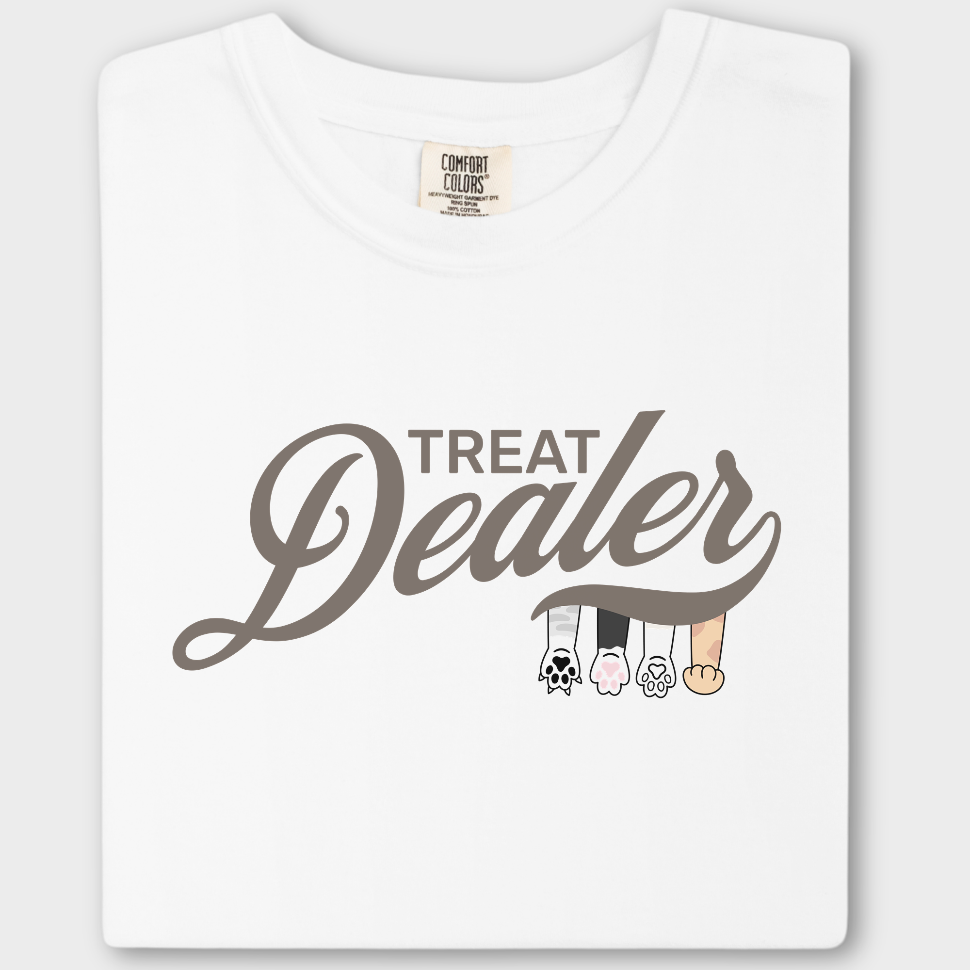 Vintage-style dog-themed tee for proud pet owners who spoil their dogs with treats, featuring eye-catching retro lettering.