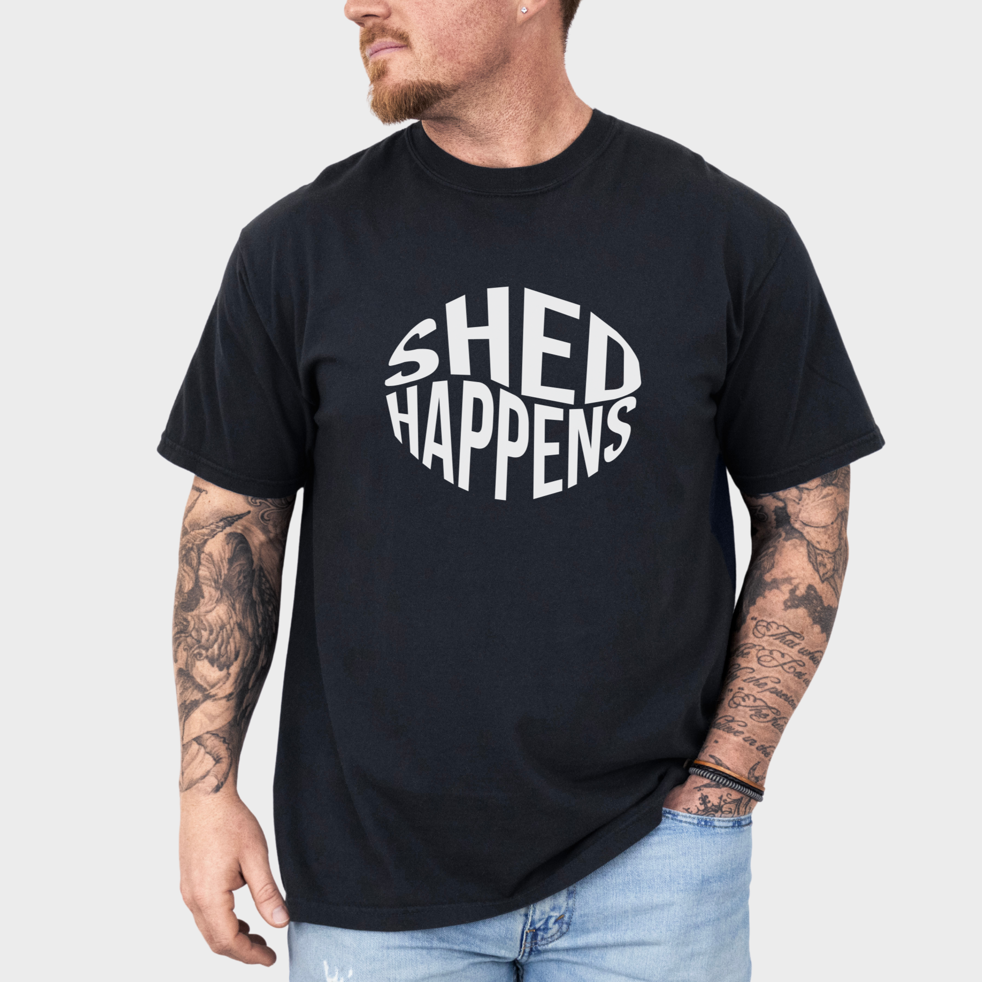 Comfort Colors® Dog unisex tee for men and women featuring Text, Test Printify T-Shirt Black graphic T-Shirt made of 100% cotton by Fetch N Found - Black Lifestyle Male Model