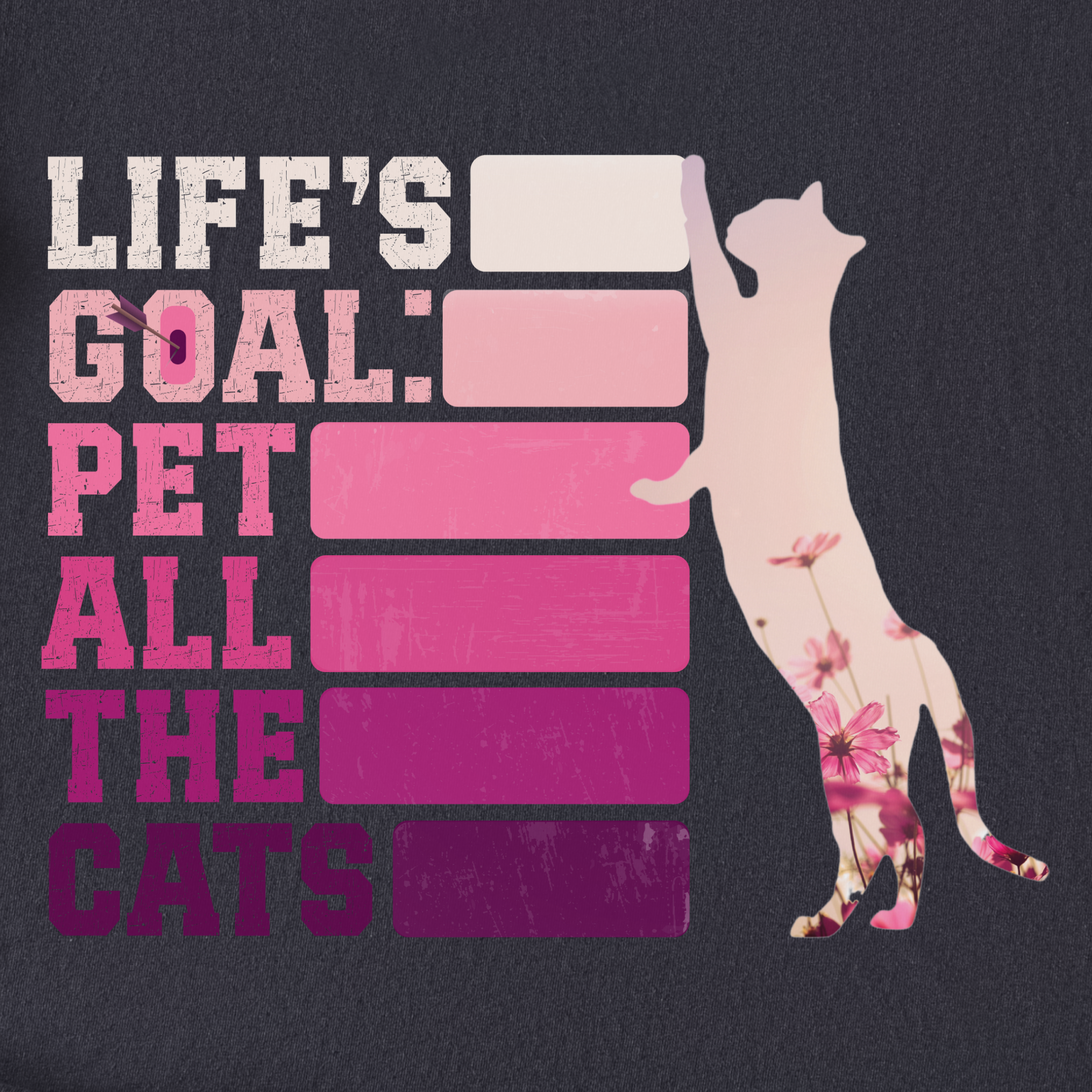 artistic-pet-all-the-cats-cat-text-comfort-colors-t-shirt-in-graphite - Graphite Full Graphic