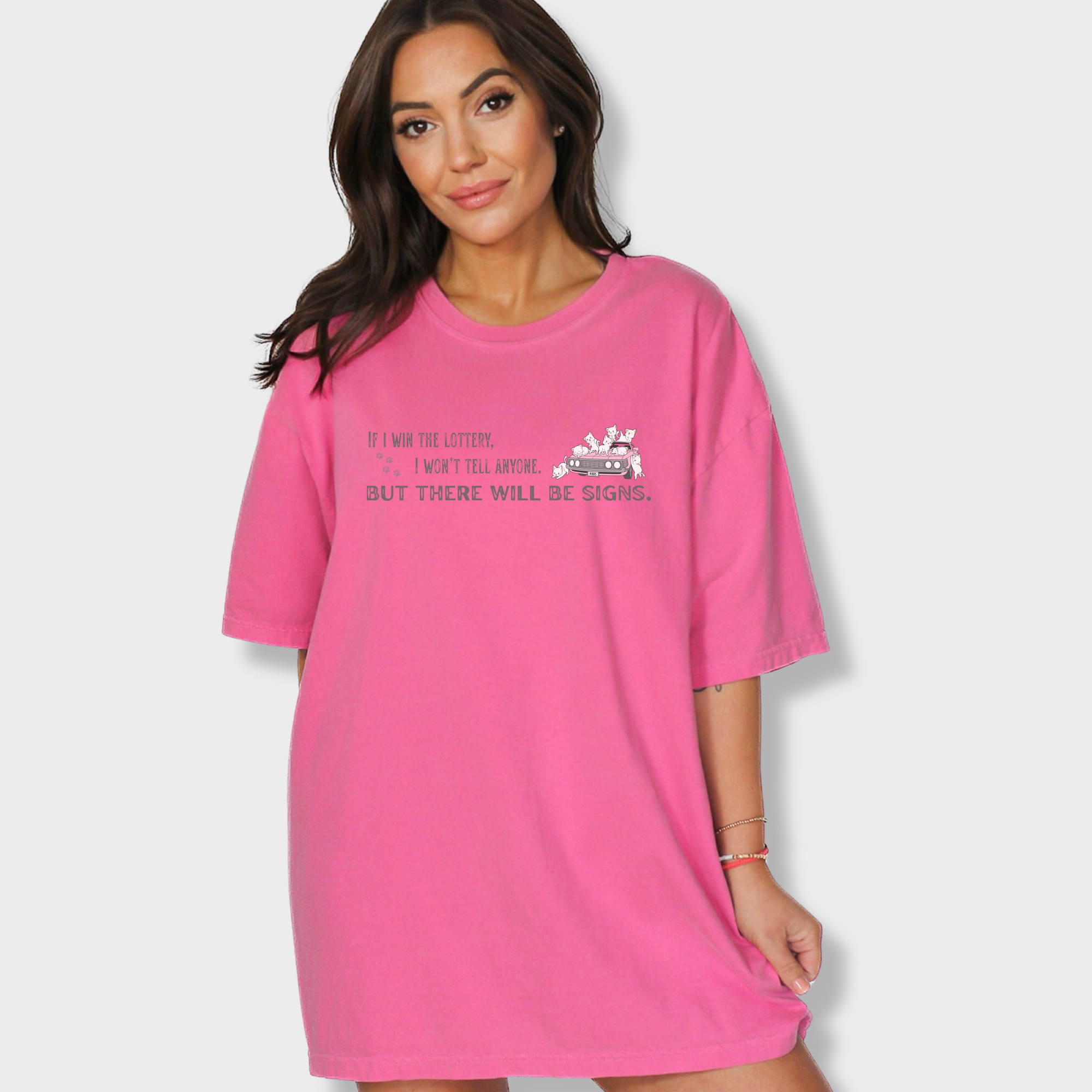 if-i-win-the-lottery-comfort-colors-t-shirt-in-crunchberry - Crunchberry Lifestyle Female Model