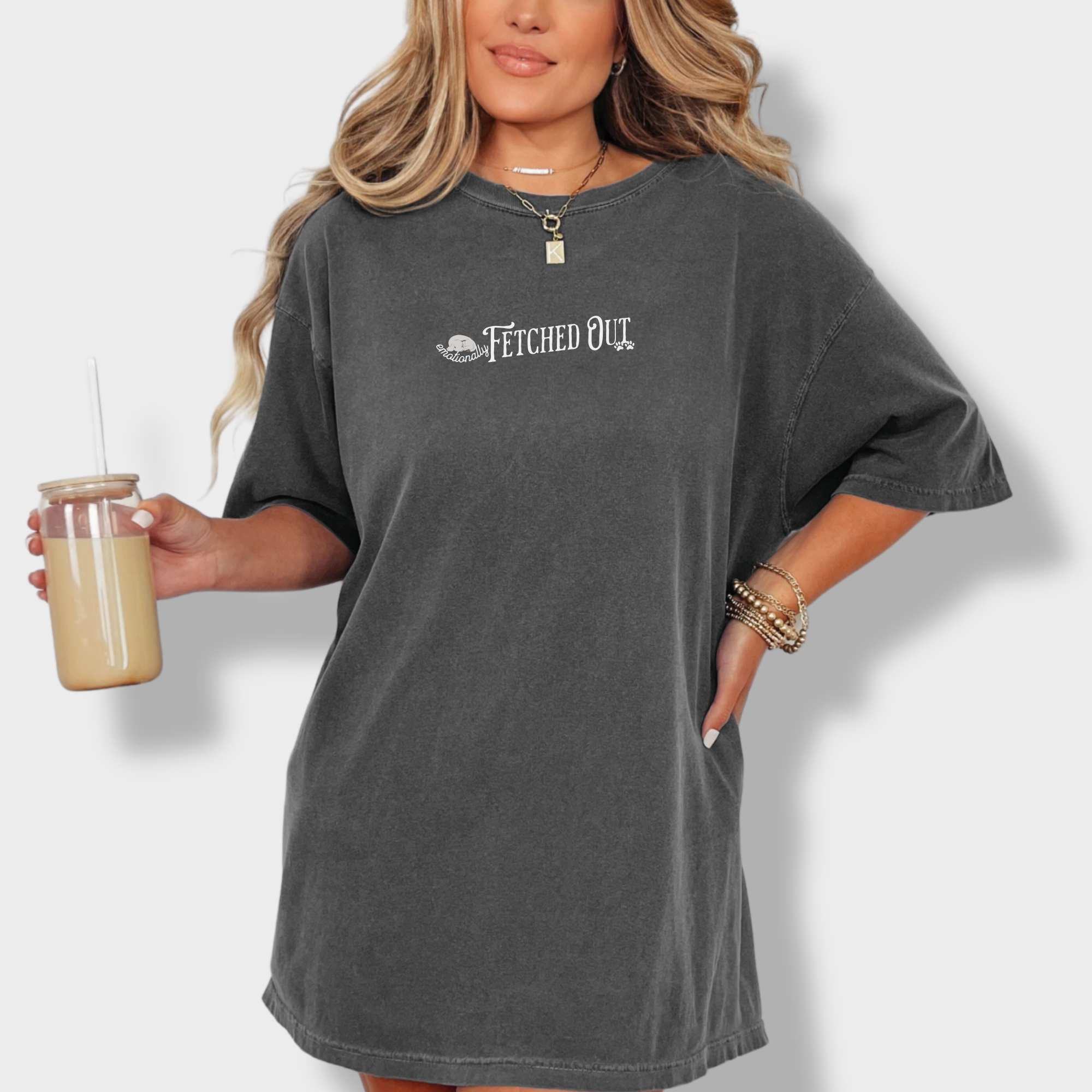 emotionally-fetched-out-t-shirt-in-pepper - Pepper Lifestyle Female Model