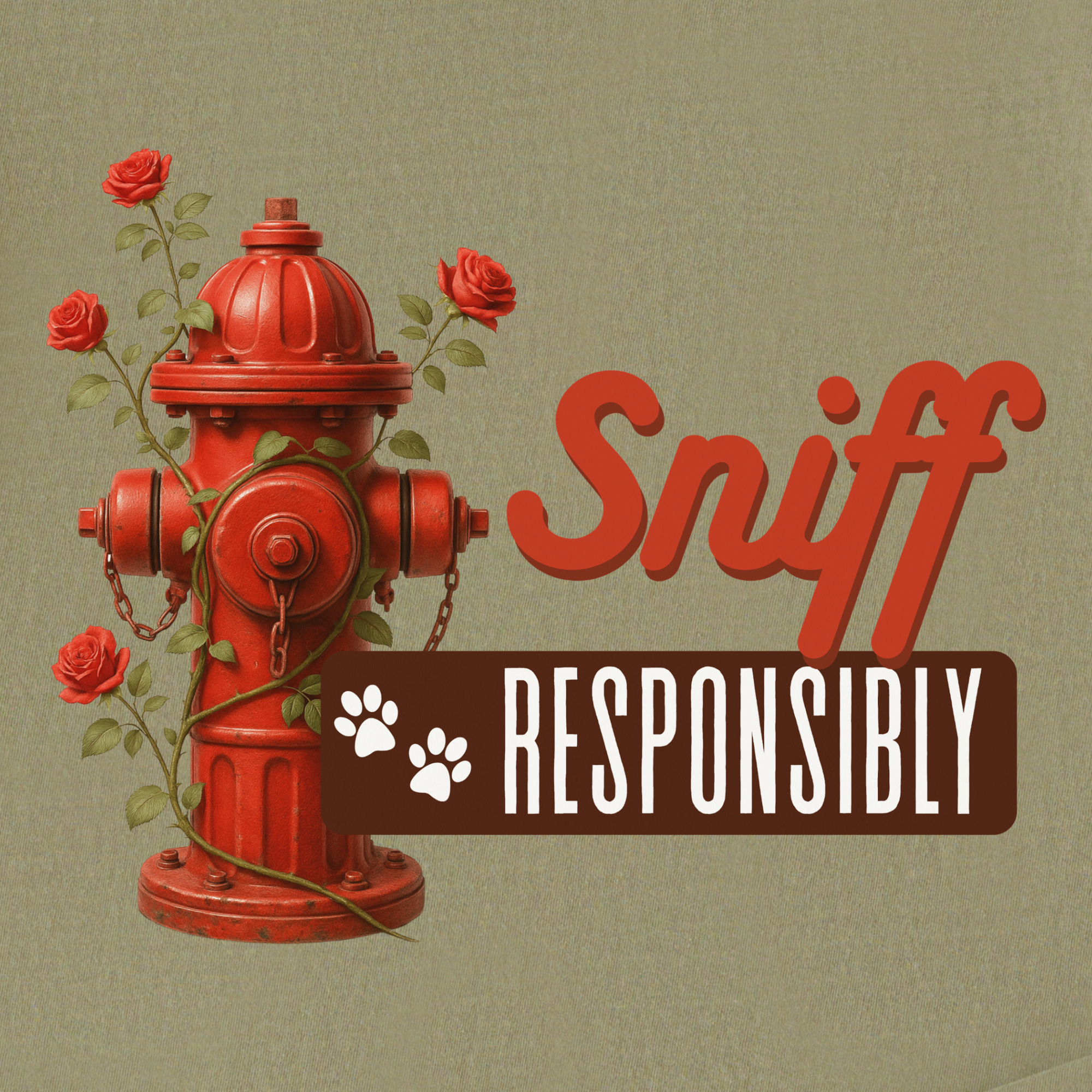 floral-sniff-responsibly-dog-graphic-comfort-colors-t-shirt-in-khaki - Khaki Full Graphic