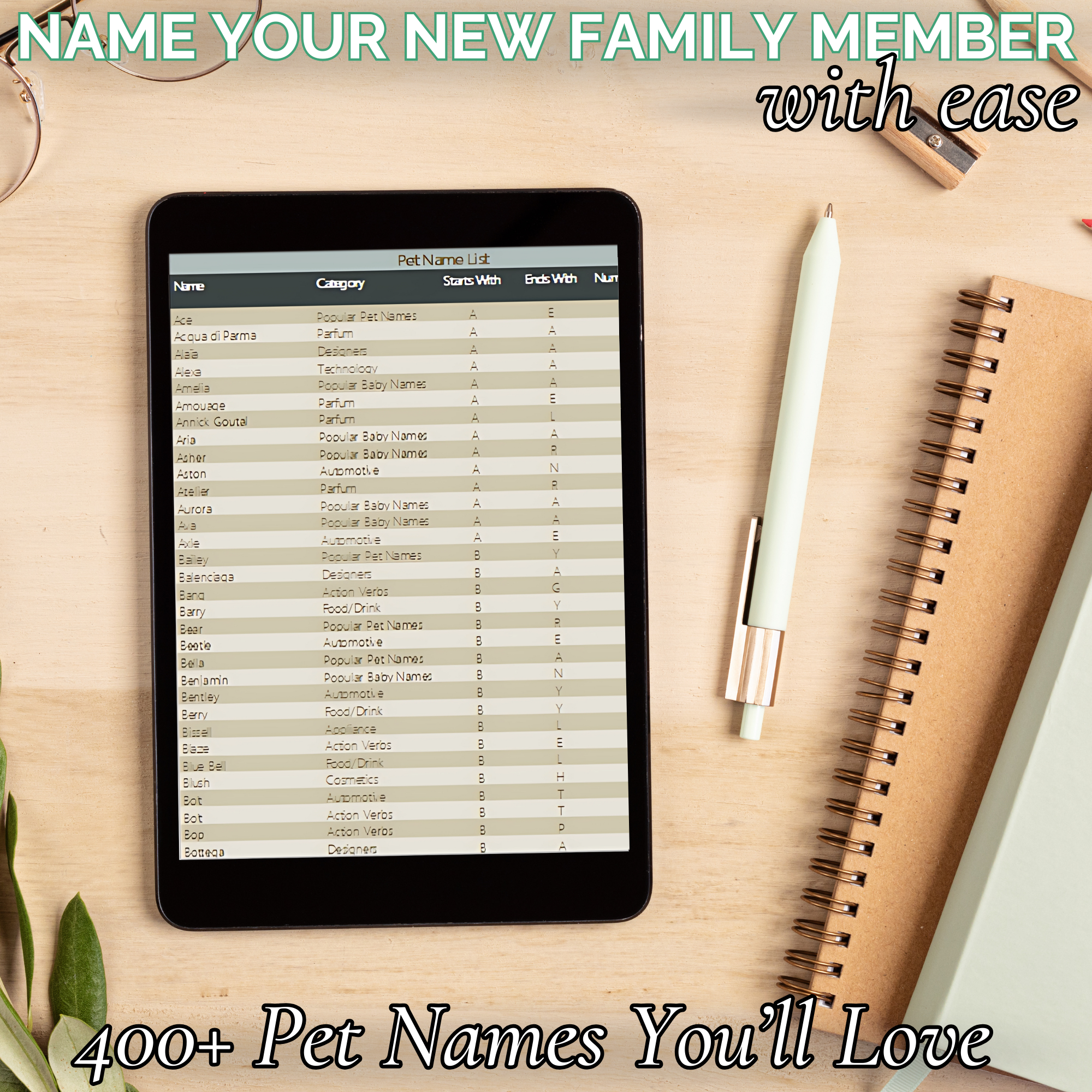 Name Your New Pet With Ease – Free List & Printable Worksheet