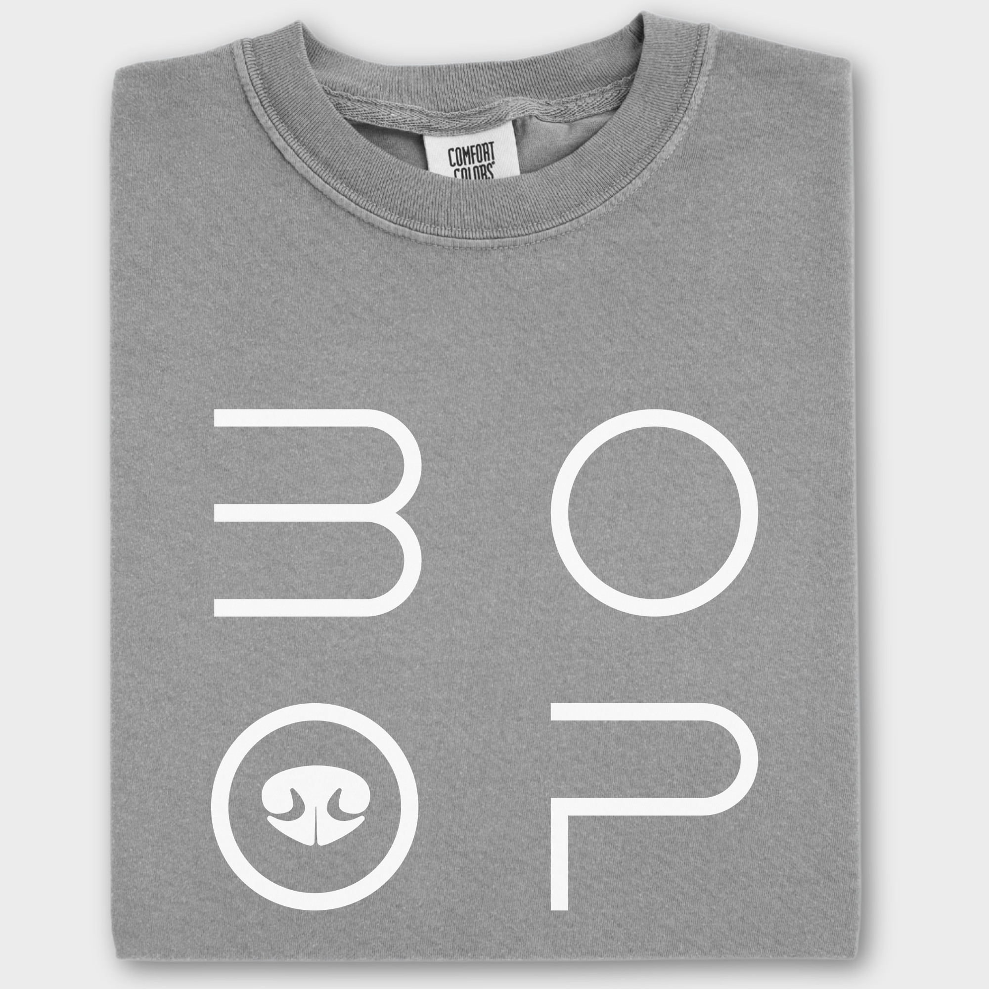 Minimalist BOOP Dog Nose Modern Text Design Dog Text Comfort Colors T-Shirt in Gray-Fetch N Found