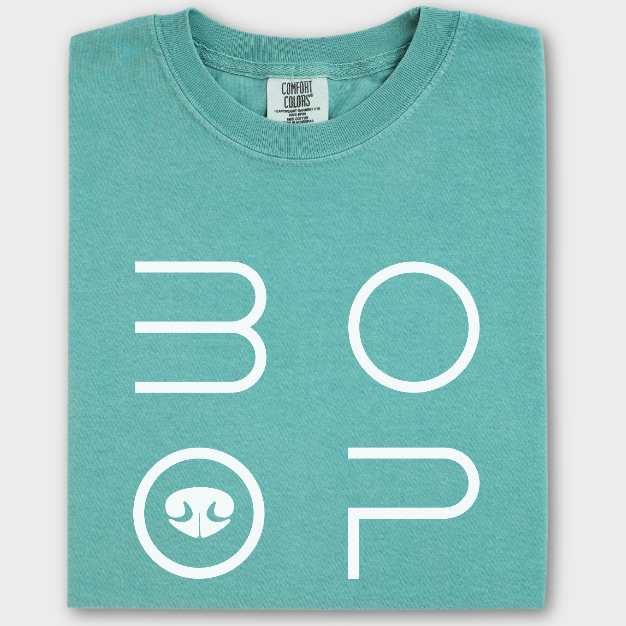 Minimalist BOOP Dog Nose Modern Text Design Dog Text Comfort Colors T-Shirt in Seafoam-Fetch N Found