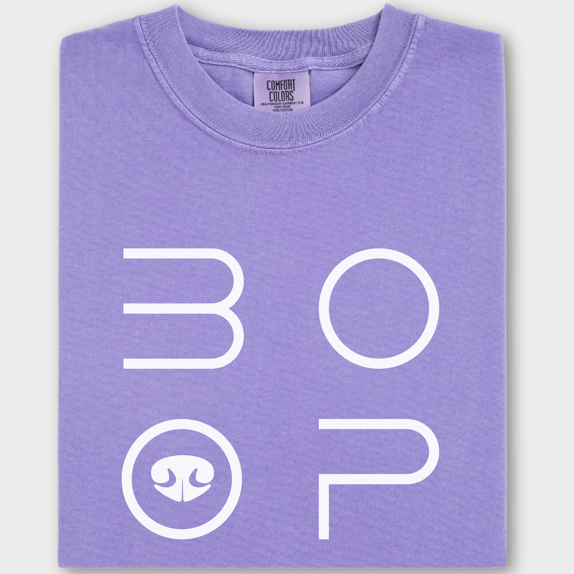 Minimalist BOOP Dog Nose Modern Text Design Dog Text Comfort Colors T-Shirt in Violet-Fetch N Found