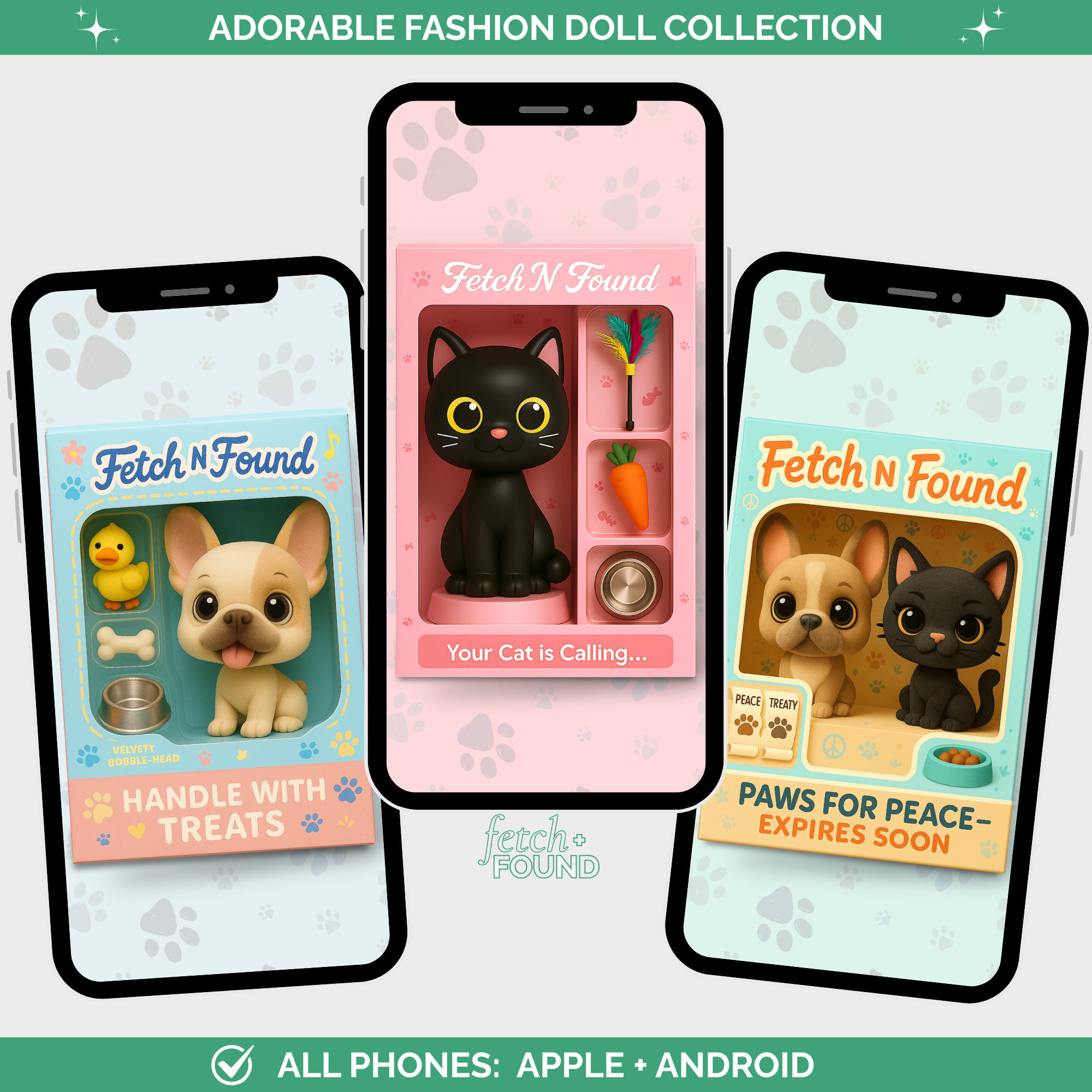 Fashion Doll Aesthetic Digital Wallpaper for iOS and Android Phones-Digital Download-Fetch N Found