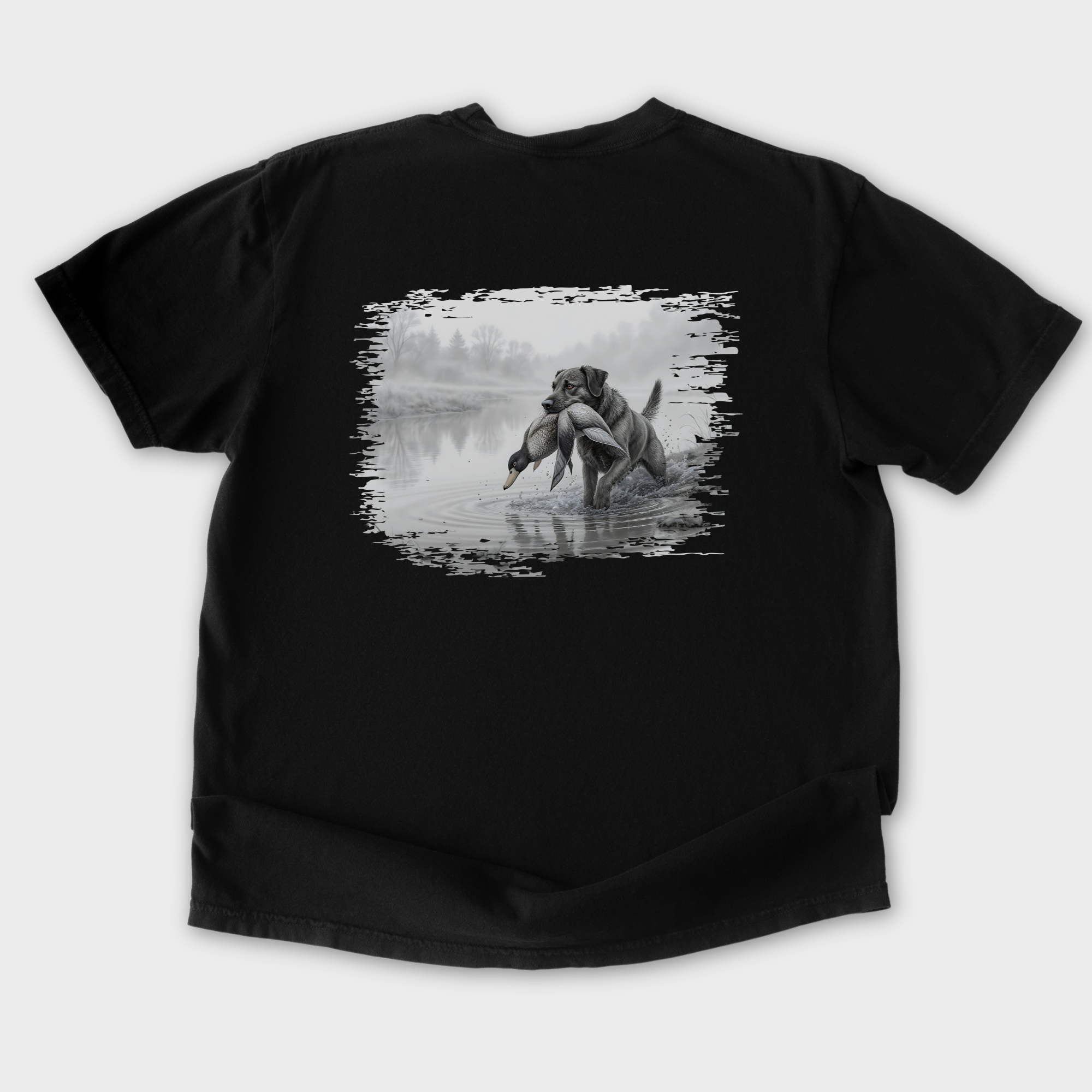Line Art Too Long Didnt Read TLDR Dog Plus Duck Dog Graphic Comfort Colors T-Shirt in Black-T-Shirt-Fetch N Found