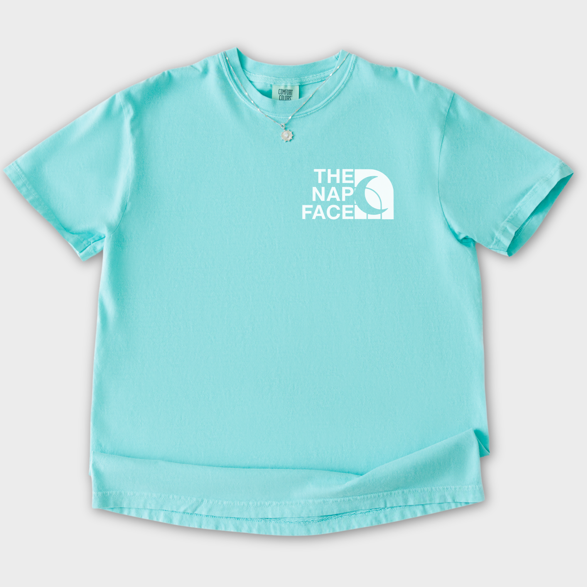 Modern The Nap Face Pet Text Comfort Colors T-Shirt in Chalky Mint