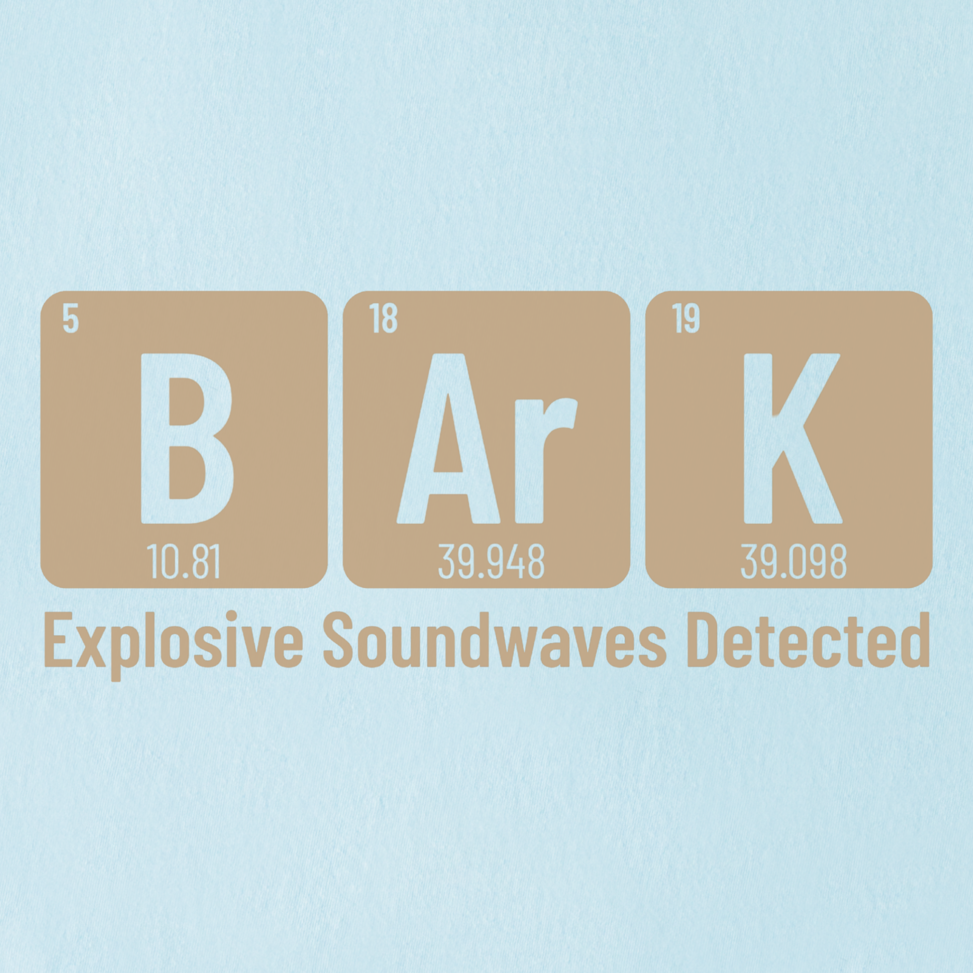 Modern Bark Dog Text Comfort Colors T-Shirt in Chambray
