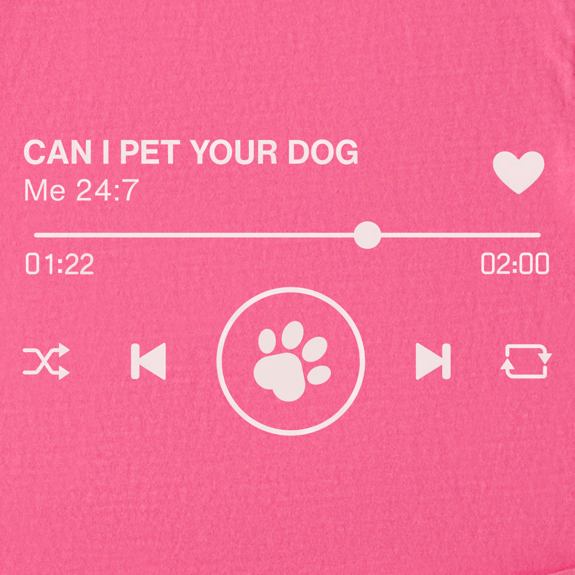 Minimalist Can I Pet Your Dog Digital Player Dog Graphic Comfort Colors T-Shirt in Crunchberry-T-Shirt-Fetch N Found
