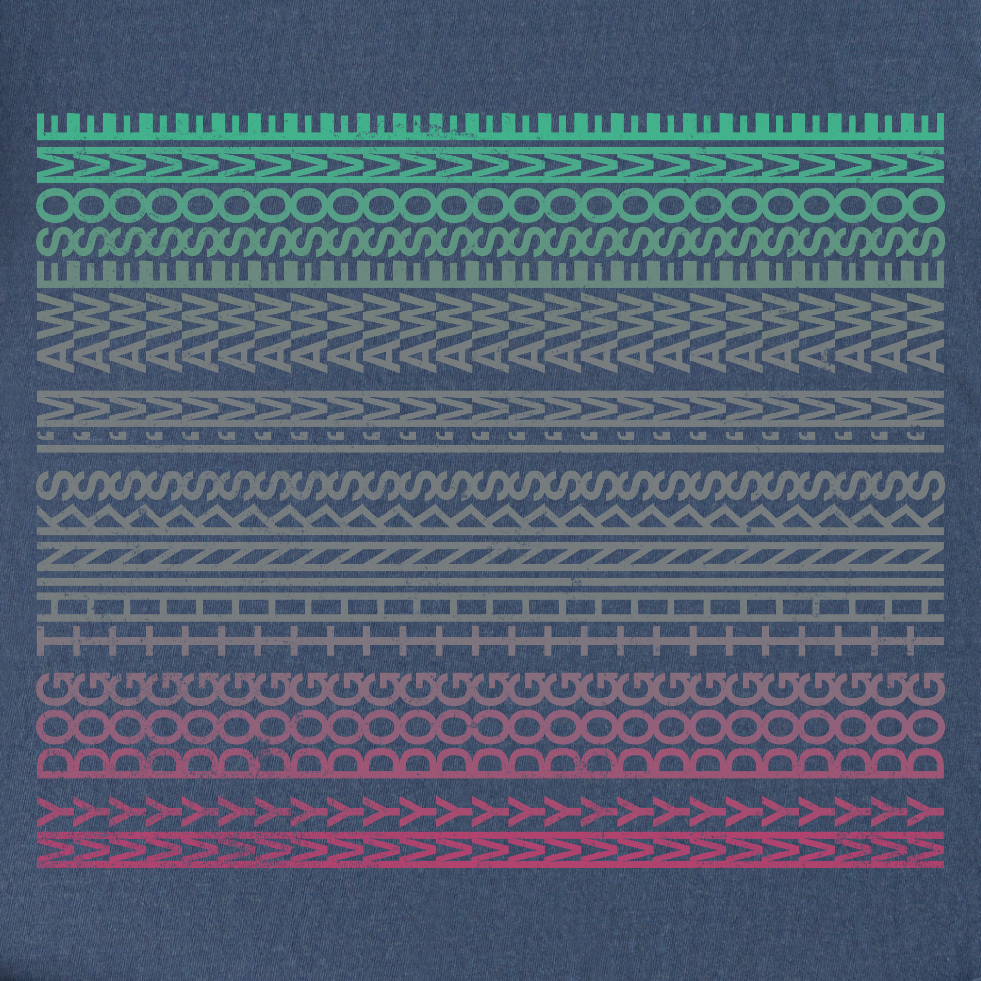 Pixelated My Dog Thinks Im Awesome Secret Message Dog Text Comfort Colors T-Shirt in Denim-T-Shirt-Fetch N Found
