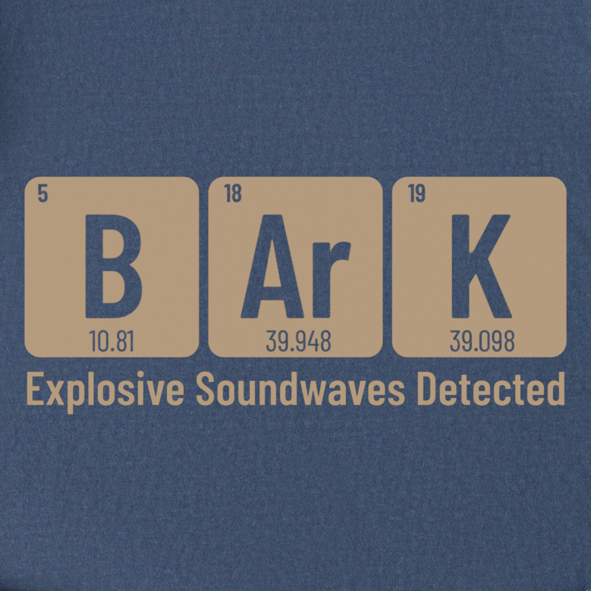Modern Bark Dog Text Comfort Colors T-Shirt in Denim