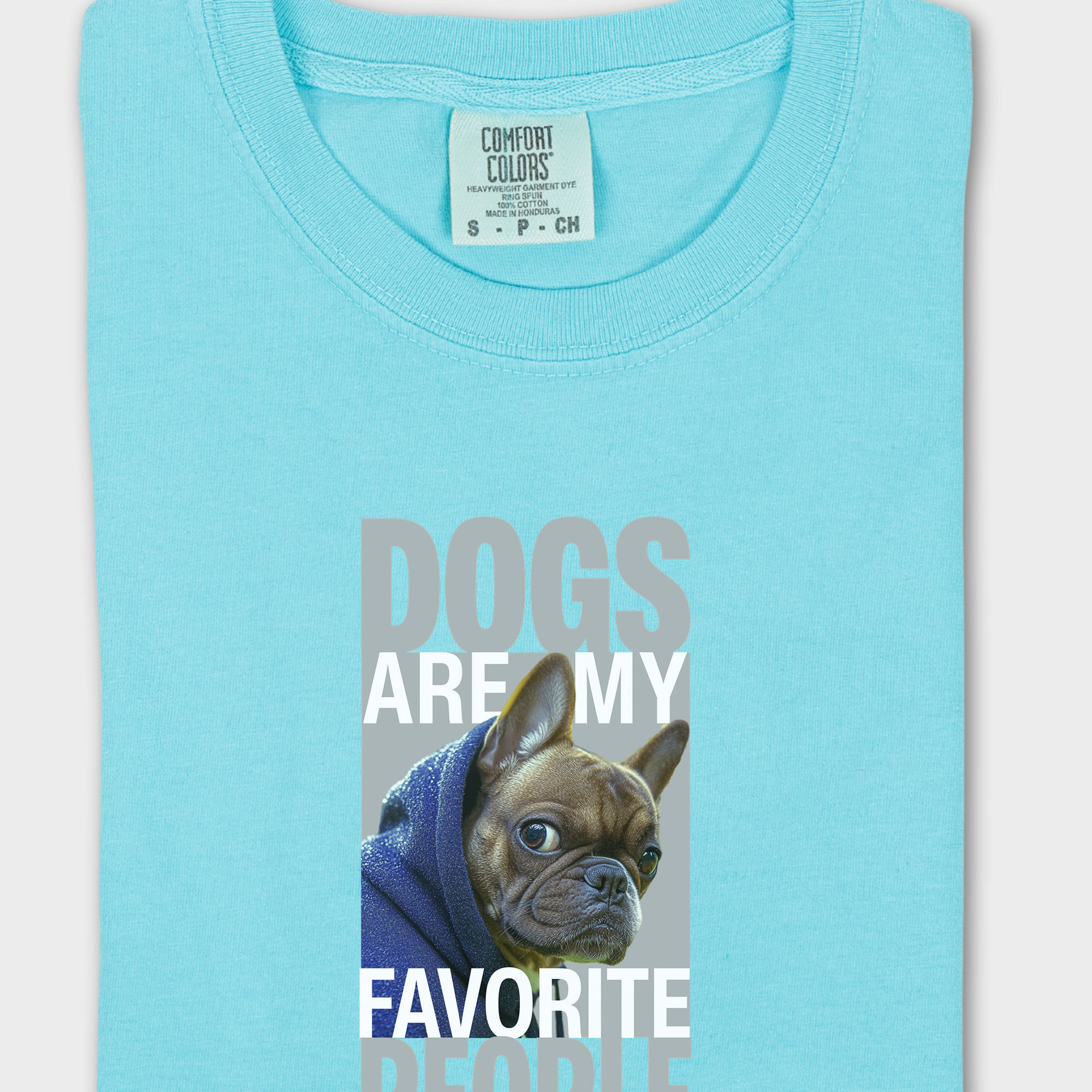 Modern Dogs Are My Favorite People Dog Graphic Comfort Colors T-Shirt in Lagoon Blue-Fetch N Found