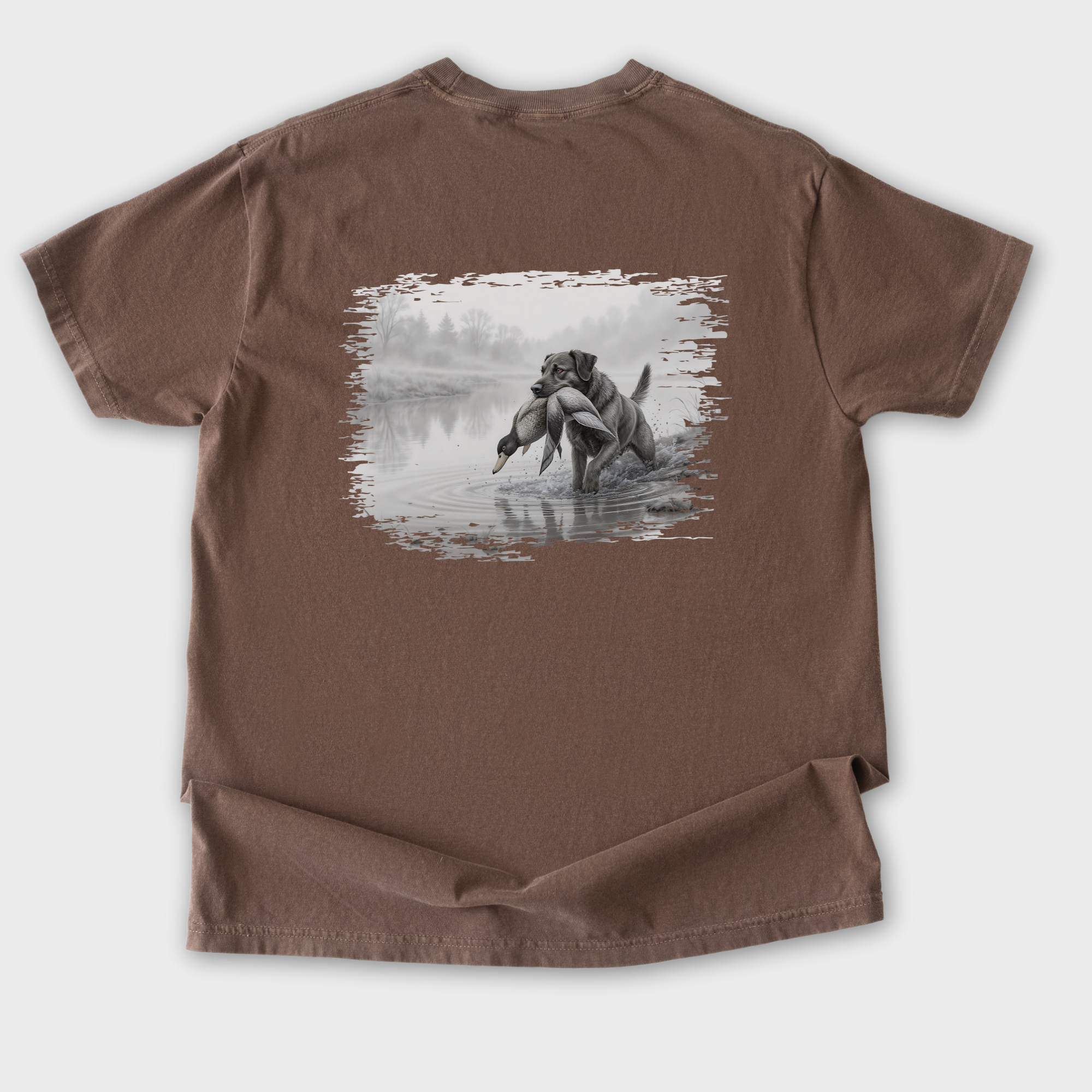 Line Art Too Long Didnt Read TLDR Dog Plus Duck Dog Graphic Comfort Colors T-Shirt in Espresso-T-Shirt-Fetch N Found