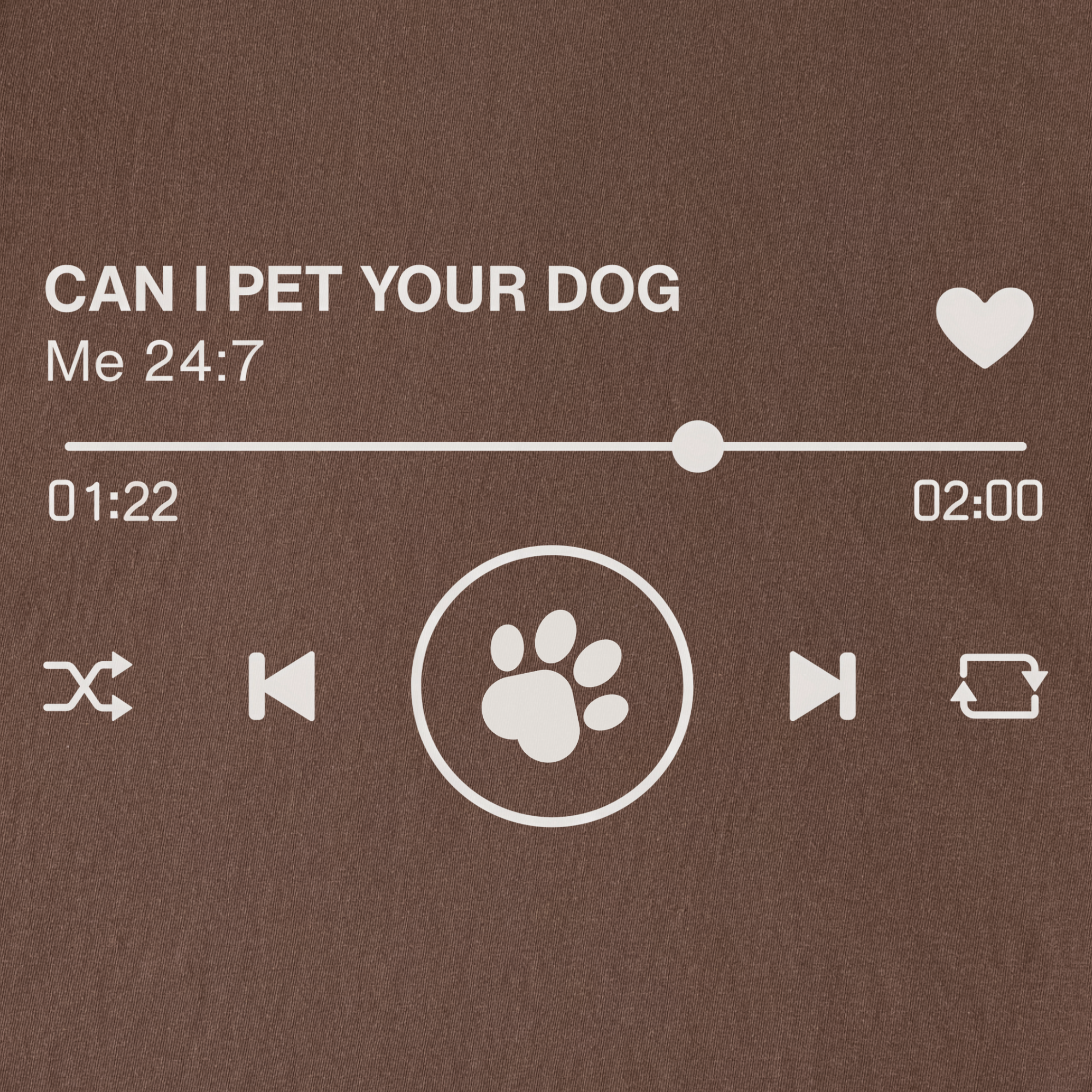 Minimalist Can I Pet Your Dog Digital Player Dog Graphic Comfort Colors T-Shirt in Espresso-T-Shirt-Fetch N Found