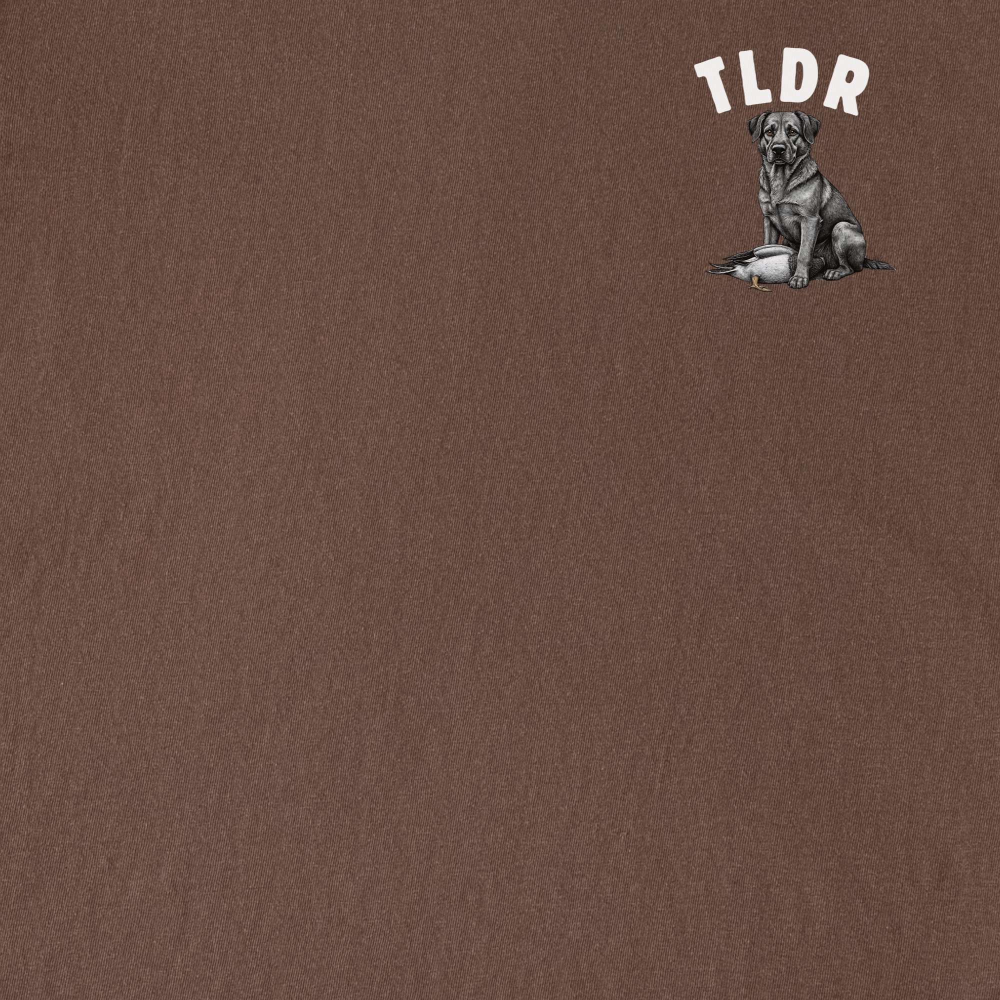 Line Art Too Long Didnt Read TLDR Dog Plus Duck Dog Graphic Comfort Colors T-Shirt in Espresso-T-Shirt-Fetch N Found