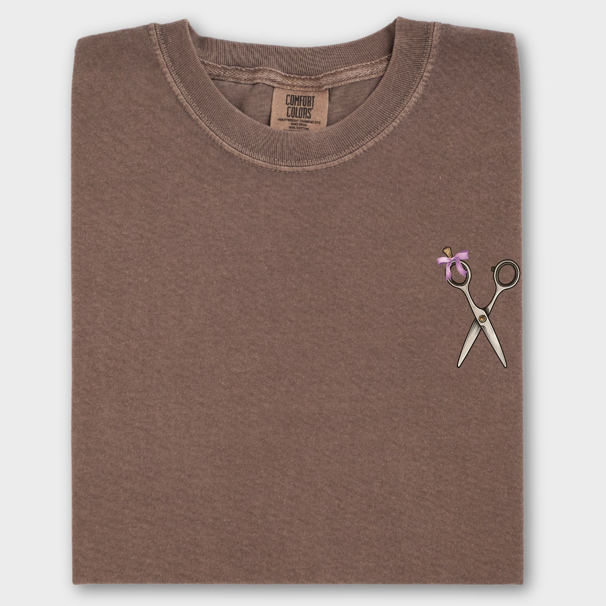 Artistic Groomer FLUFF Brush Stroke Dog Graphic Comfort Colors T-Shirt in Espresso-Fetch N Found