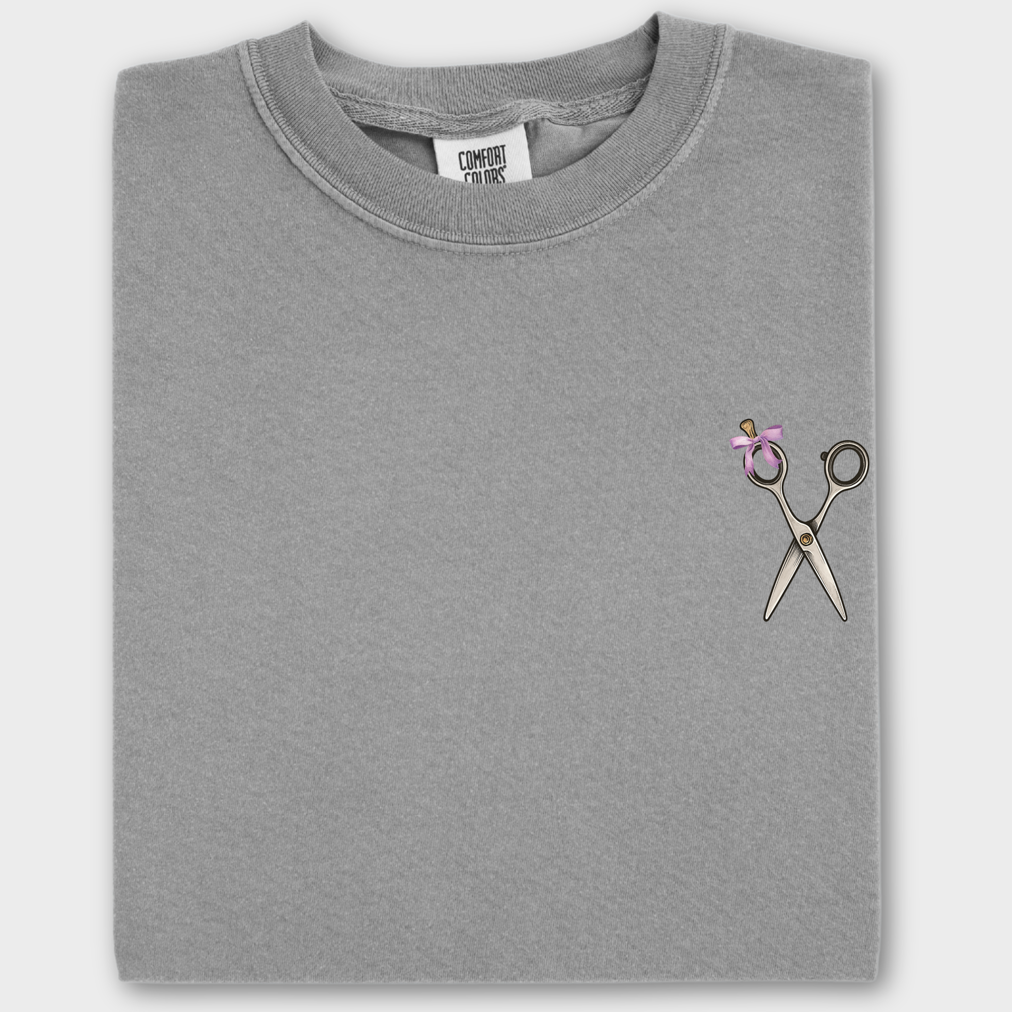 Artistic Groomer FLUFF Brush Stroke Dog Graphic Comfort Colors T-Shirt in Gray-Fetch N Found