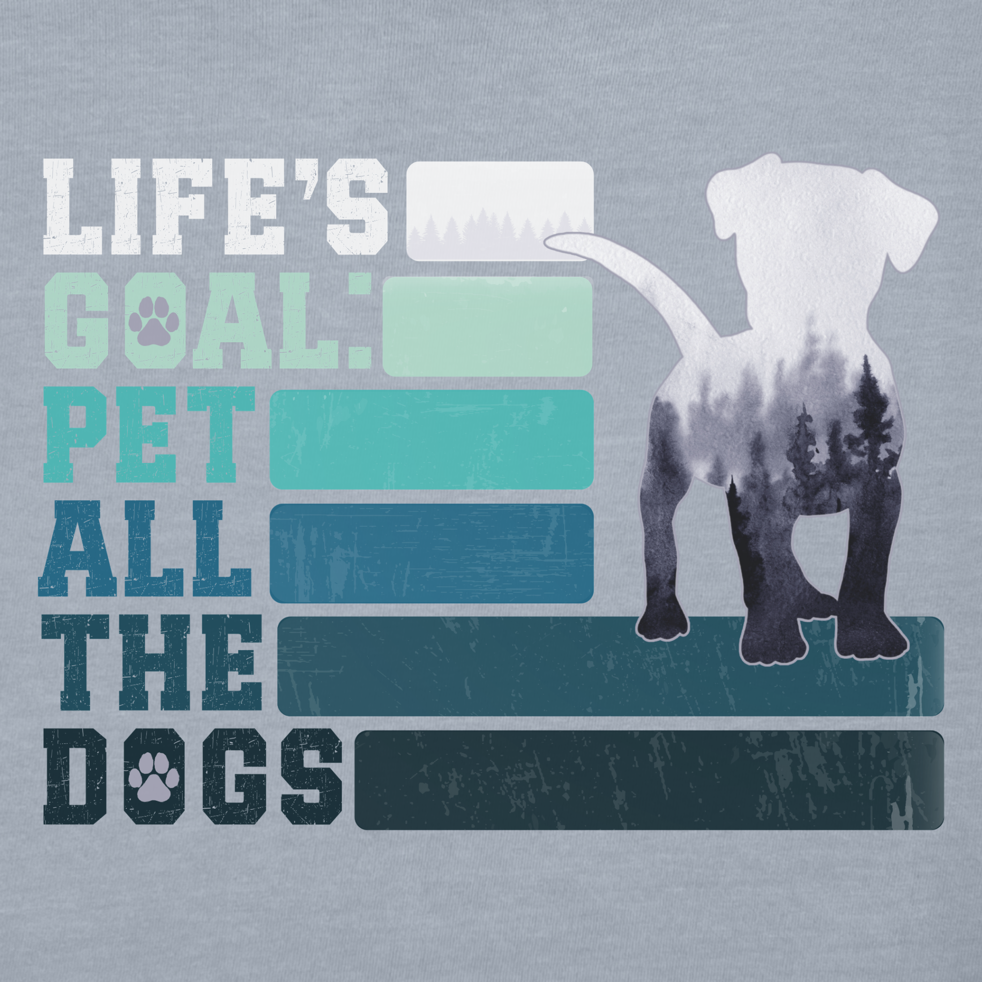 Vintage Pet All the Dogs Dog Graphic Comfort Colors T-Shirt in Granite