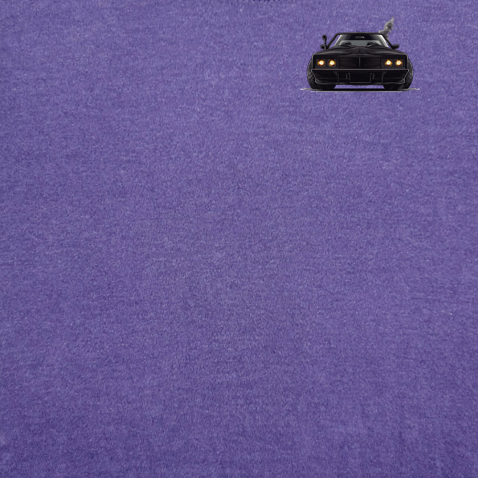 Retro Cute Cat Graphic Black Grand National Premium T-Shirt in Grape