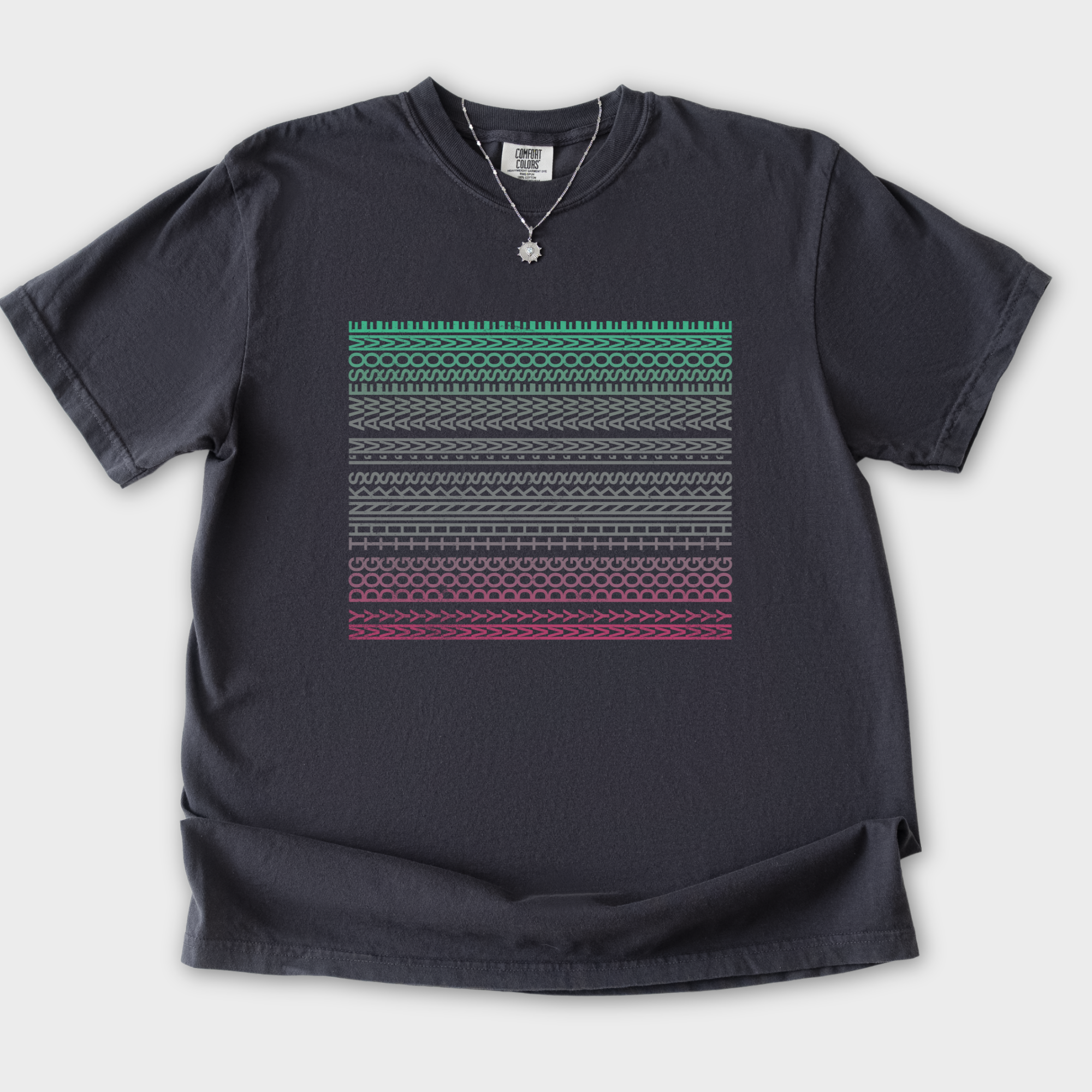 Pixelated My Dog Thinks Im Awesome Secret Message Dog Text Comfort Colors T-Shirt in Graphite-T-Shirt-Graphite-S-Fetch N Found