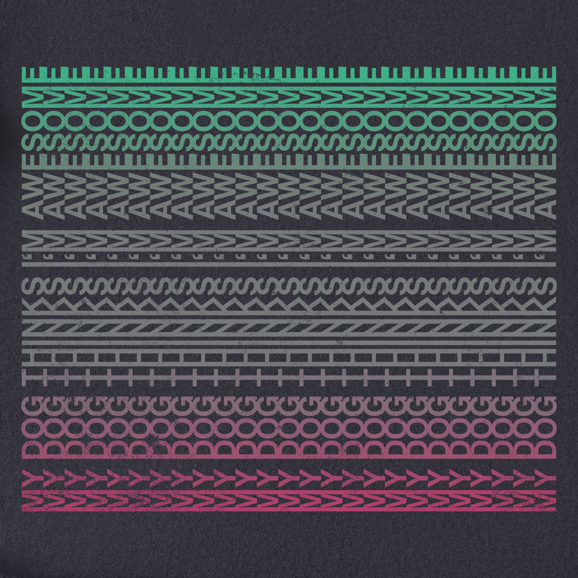 Pixelated My Dog Thinks Im Awesome Secret Message Dog Text Comfort Colors T-Shirt in Graphite-T-Shirt-Fetch N Found
