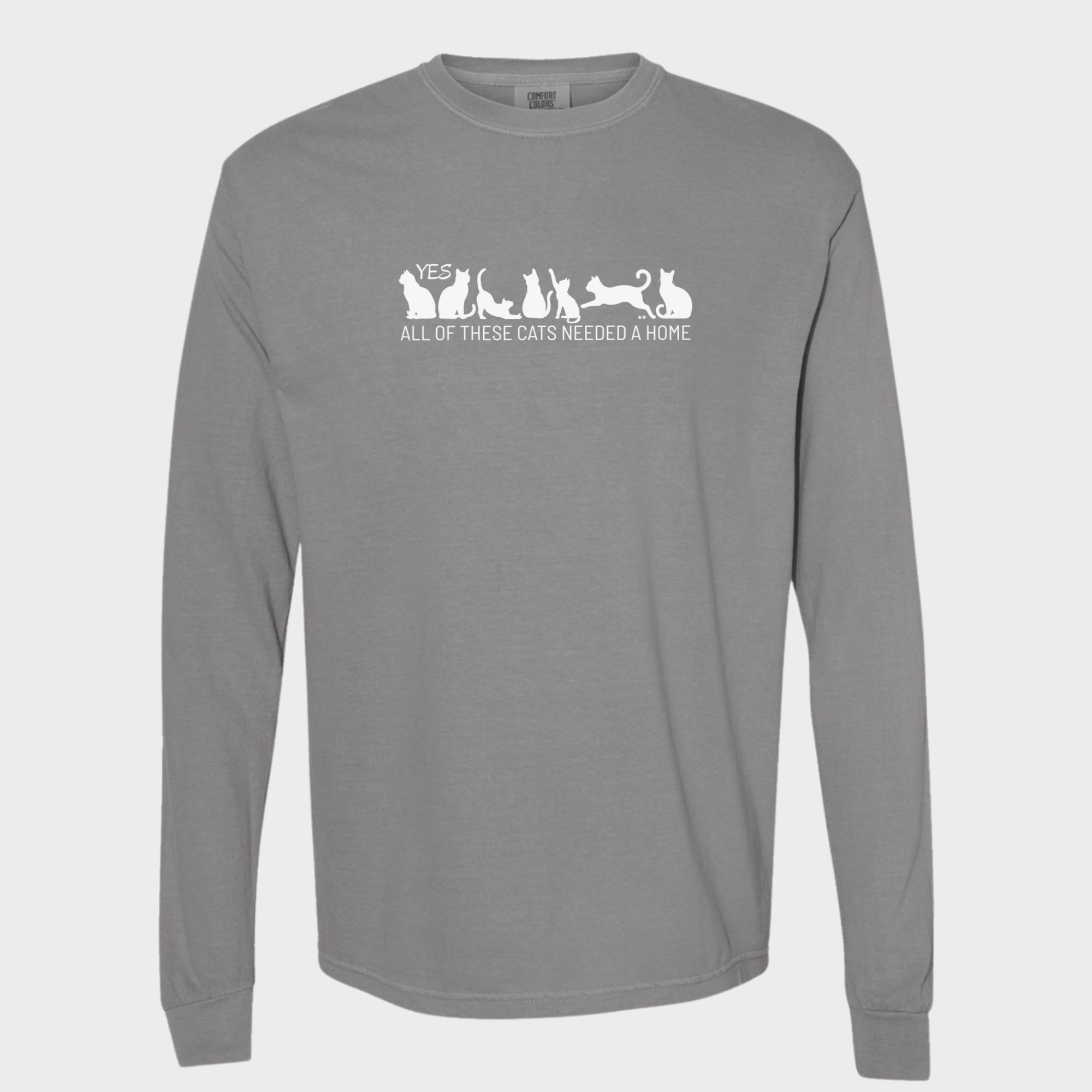 Unisex  Yes all of these cats needed a home fetch-n-found T-Shirt in Grey