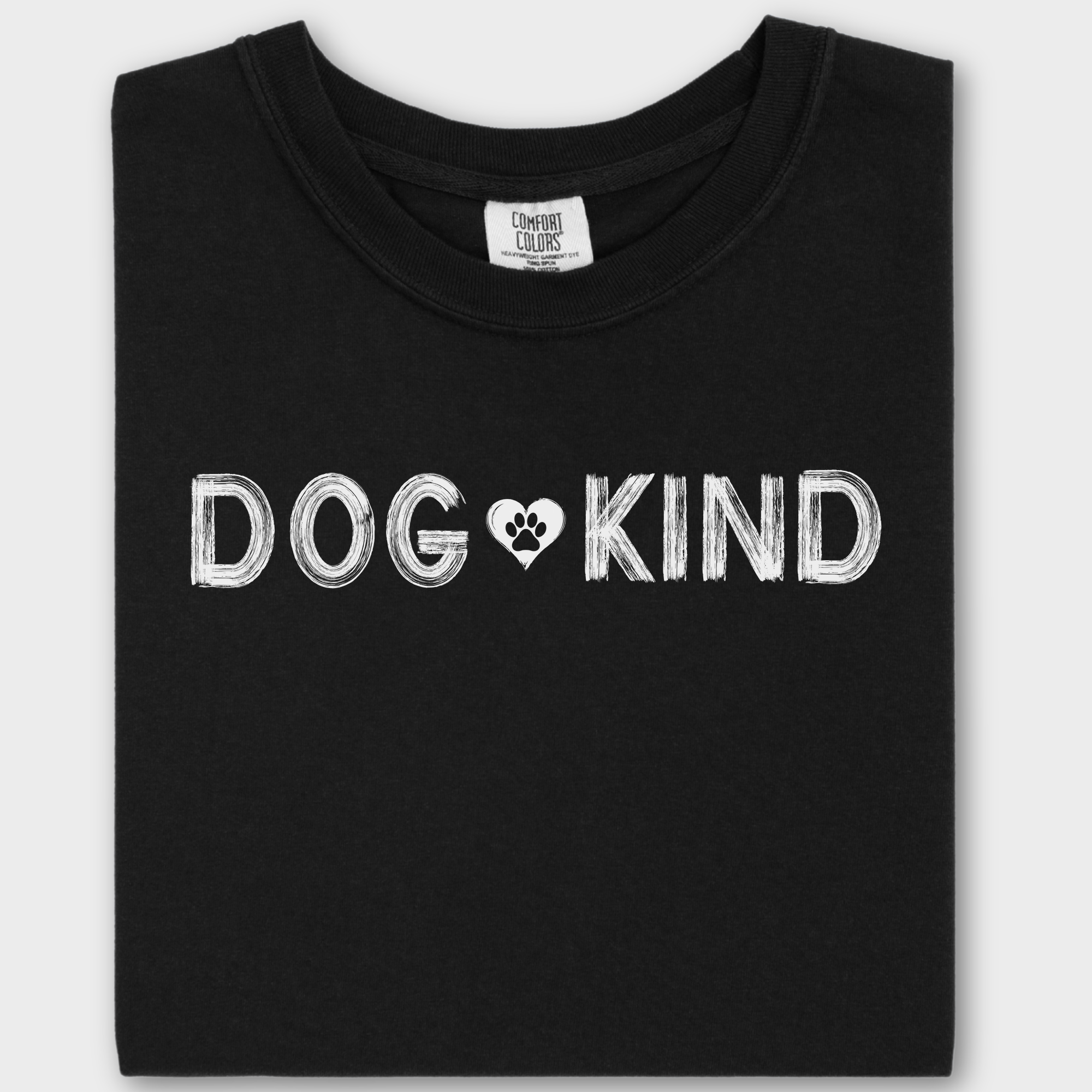 Artistic DOGKIND Dog Graphic Comfort Colors T-Shirt in Black-T-Shirt-Black-Fetch N Found