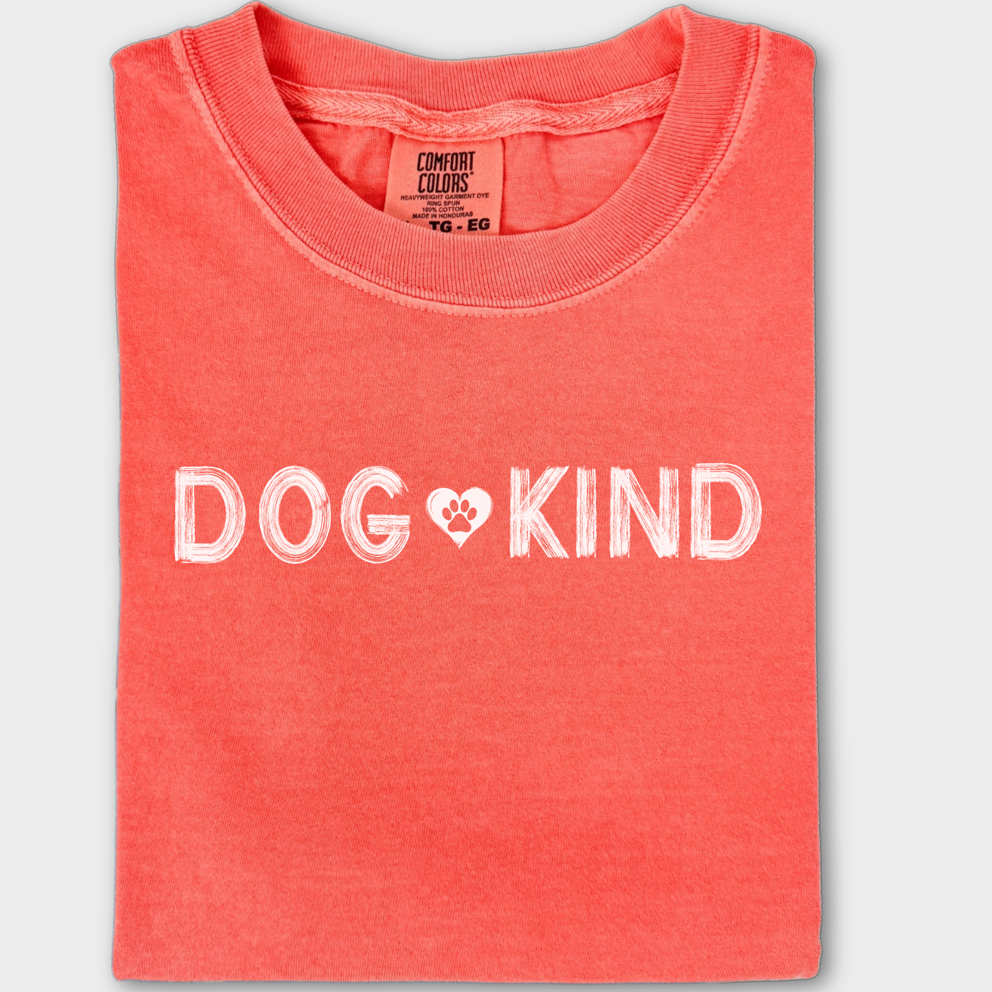 Artistic DOGKIND Dog Graphic Comfort Colors T-Shirt in Bright Salmon-T-Shirt-Bright Salmon-Fetch N Found