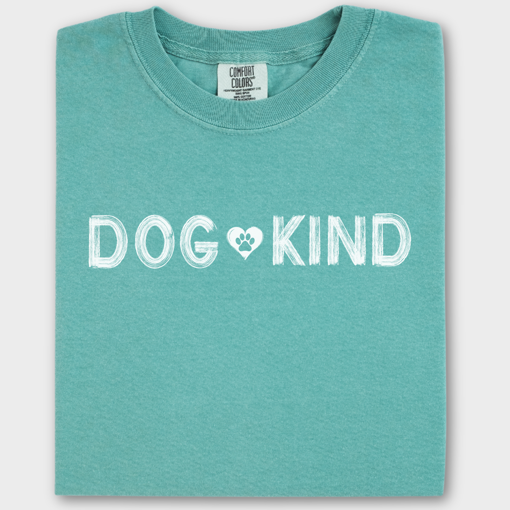 Artistic DOGKIND Dog Graphic Comfort Colors T-Shirt in Seafoam-T-Shirt-Seafoam-Fetch N Found