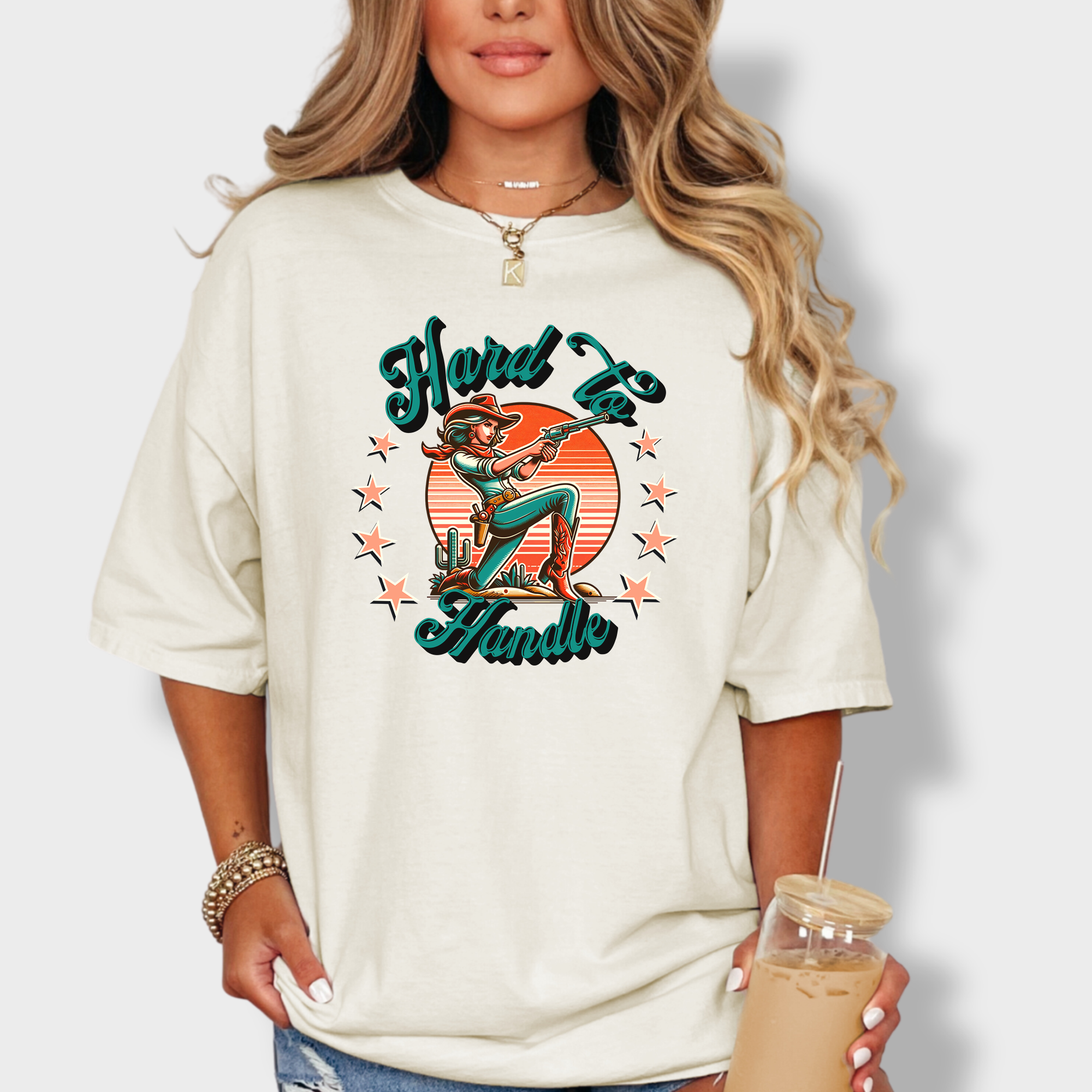 Western Hard To Handle Animal Graphic Comfort Colors T-Shirt in Ivory-Fetch N Found