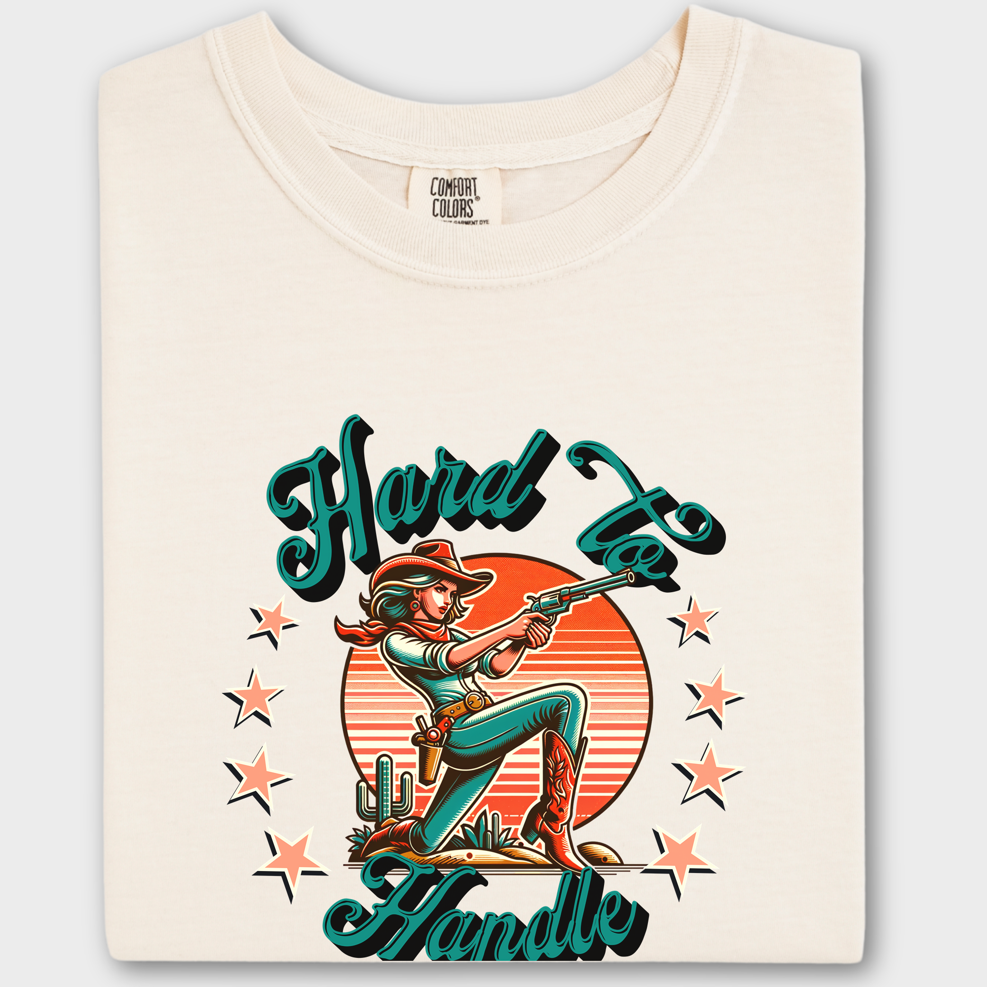 Western Hard To Handle Animal Graphic Comfort Colors T-Shirt in Ivory-Fetch N Found
