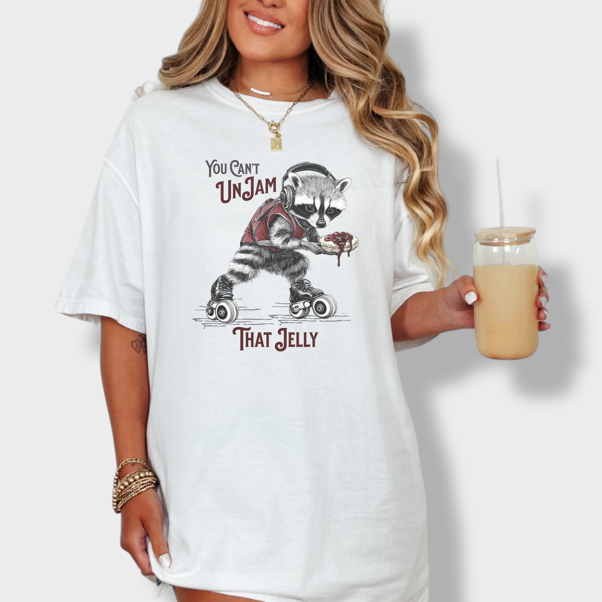 Western You Cant Unjam That Jelly Feral Line Art Comfort Colors T-Shirt in White-Fetch N Found
