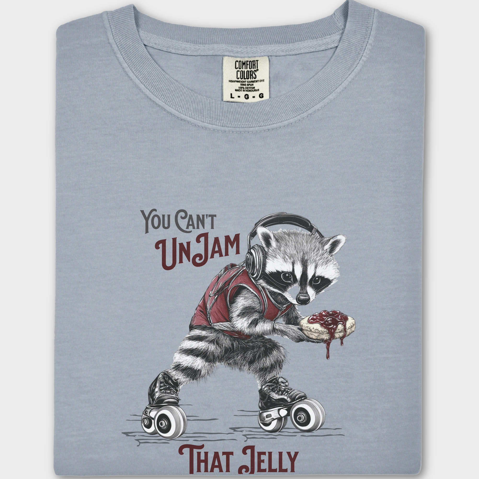 Vintage You Cant Unjam That Jelly Feral Minimalist Comfort Colors T-Shirt in Granite-Fetch N Found