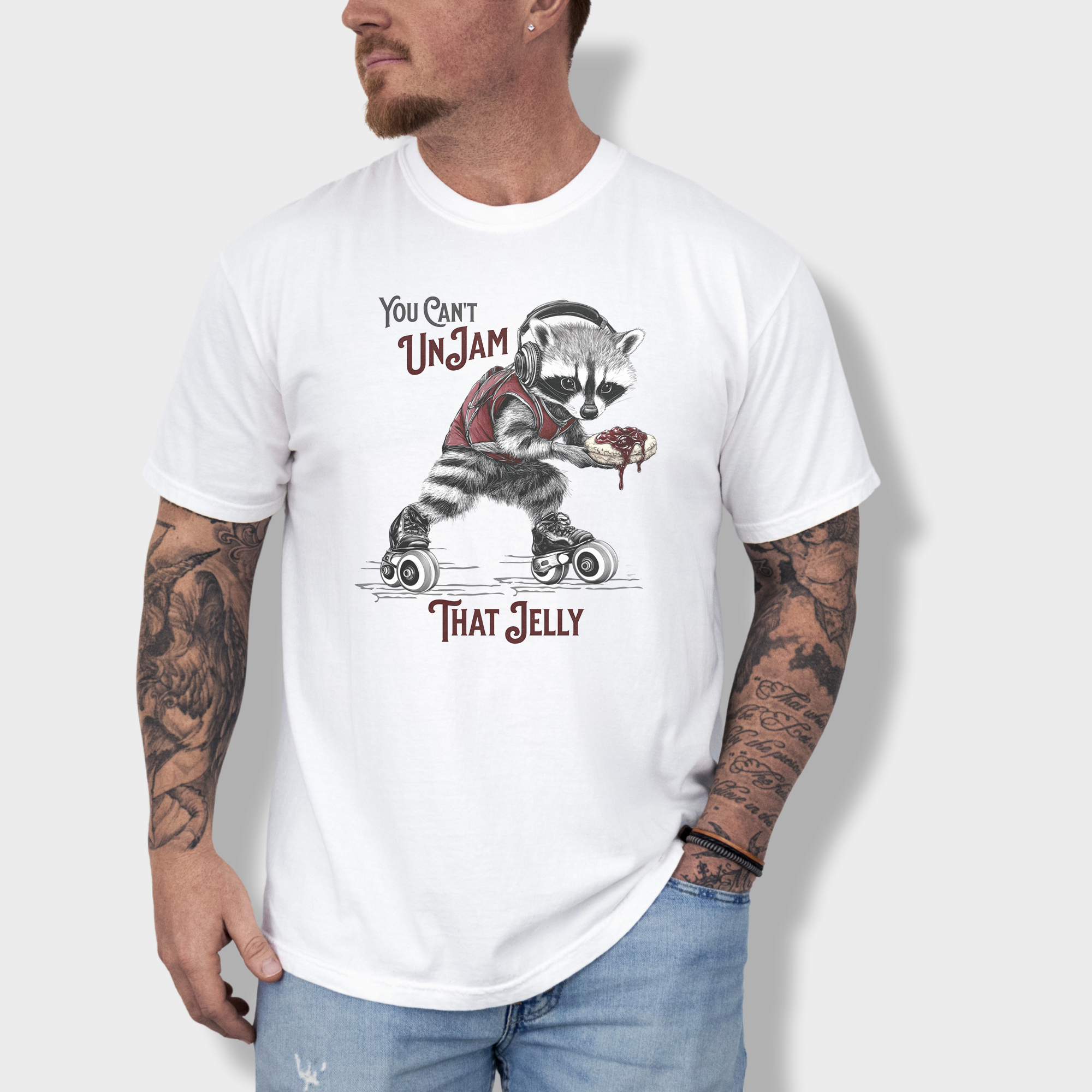 Western You Cant Unjam That Jelly Feral Line Art Comfort Colors T-Shirt in White-Fetch N Found