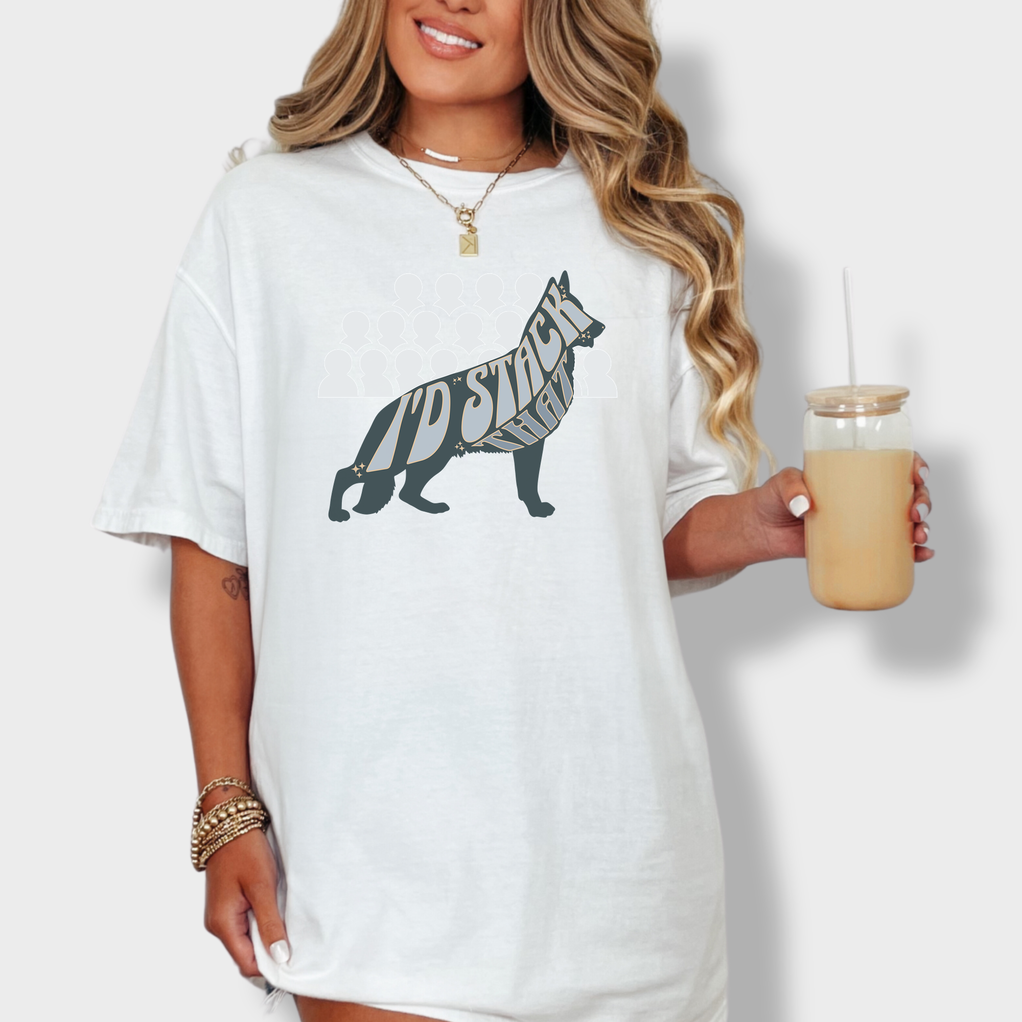Id Stack That Dog Show Handler T-Shirt in White