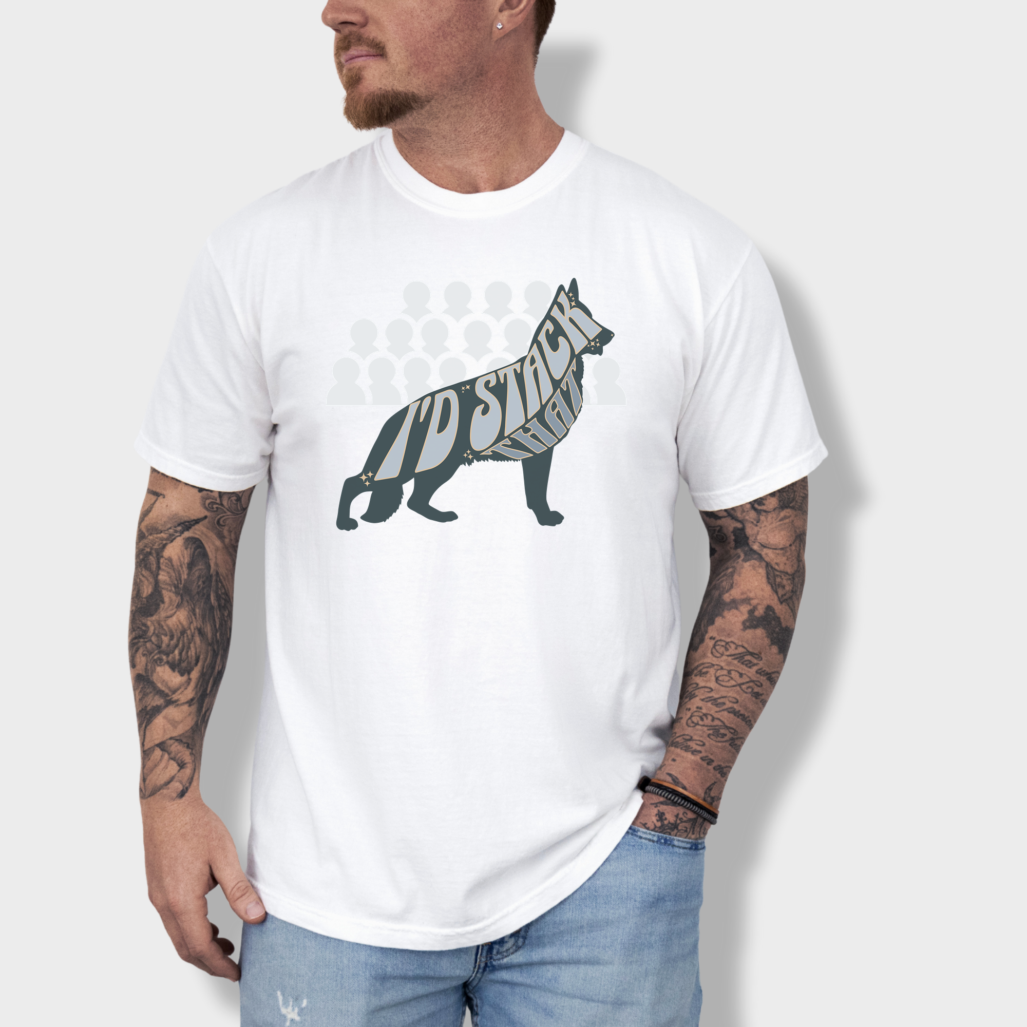 Id Stack That Dog Show Handler T-Shirt in White