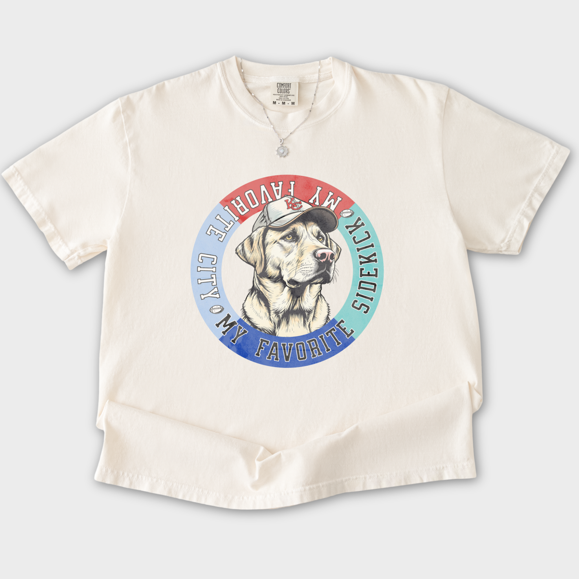 Vintage Laborador KC Pride Dog Graphic Comfort Colors T-Shirt in Ivory